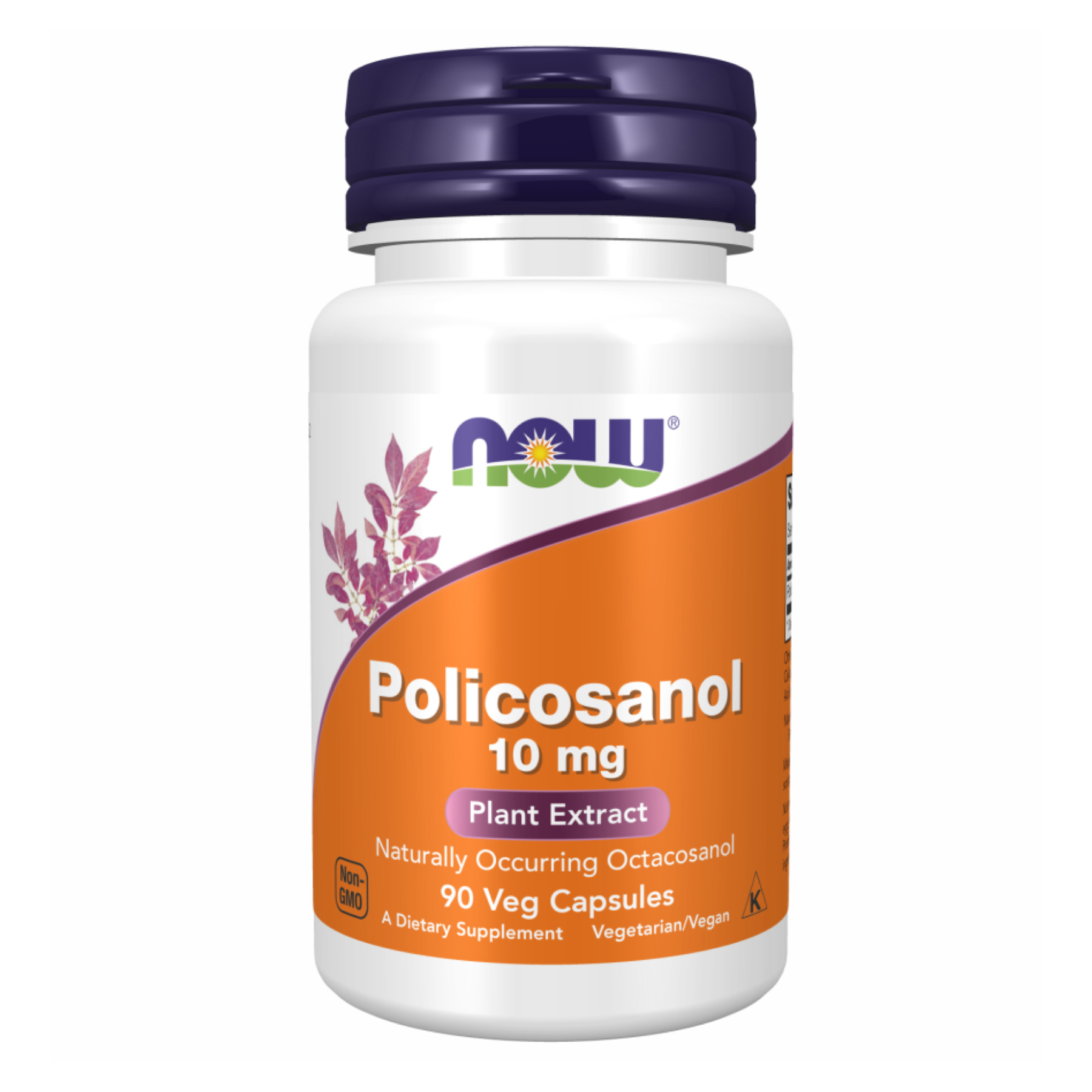 Now Foods Policosanol 10mg - 90 veg caps 100-71-3449725-20