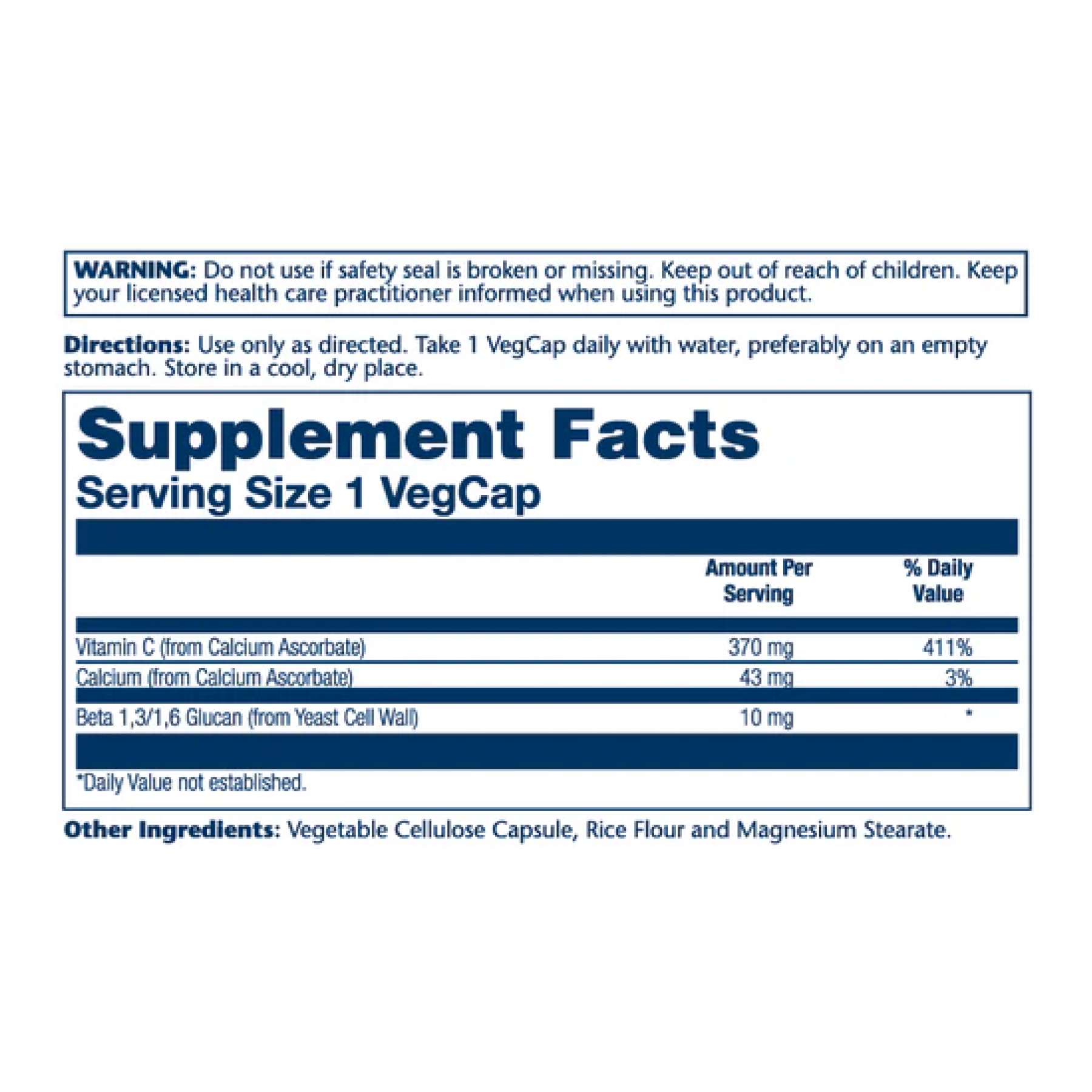 Solaray Beta Glucan with Vitamin C 10mg - 60 vcaps 2023-10-3008