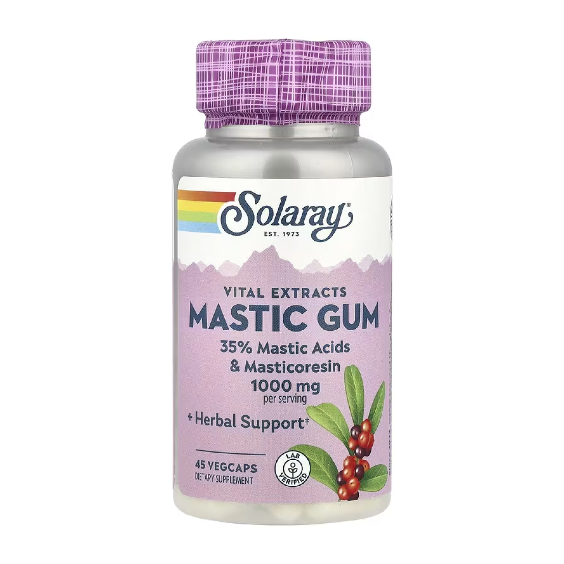 Solaray Mastic Gum Extract 500mg - 45 vcaps 2023-10-5274