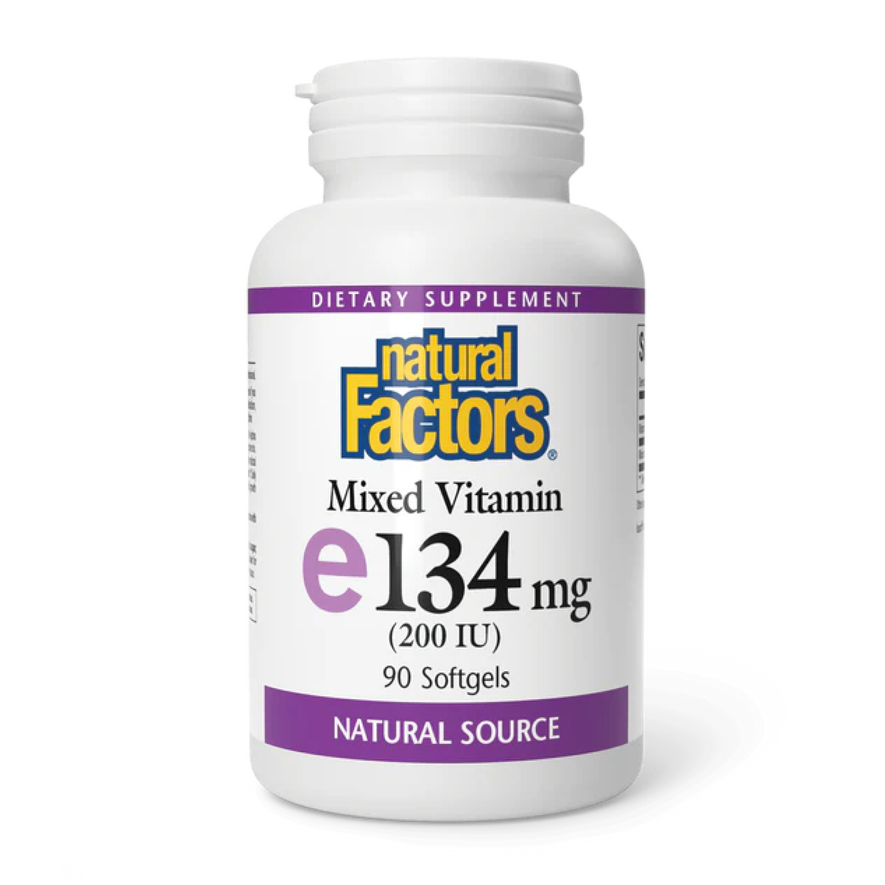 Natural Factors Mixed Vitamin E 134 mg (200 IU) - 90 softgels 2023-10-3814