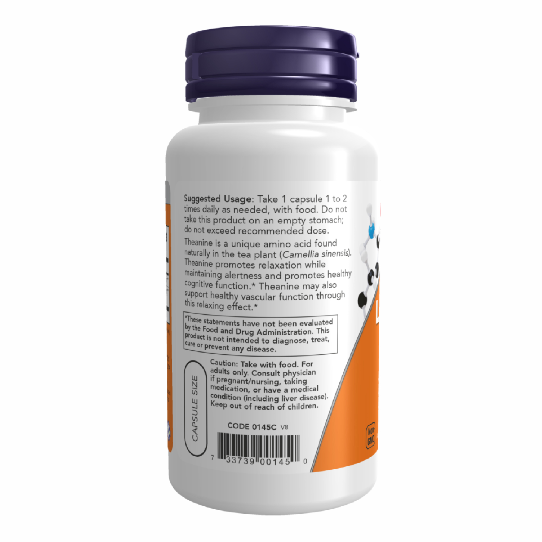 Now Foods L-Theanine 100mg - 90 vcaps 2022-10-2089