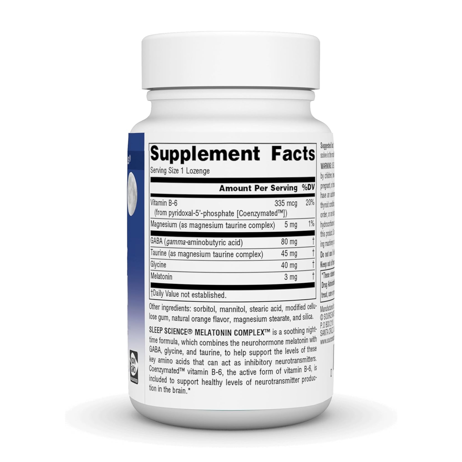 Source Naturals Sleep Science® Melatonin Complex™ 3 mg - 50 lozenges Orange 2023-10-6604