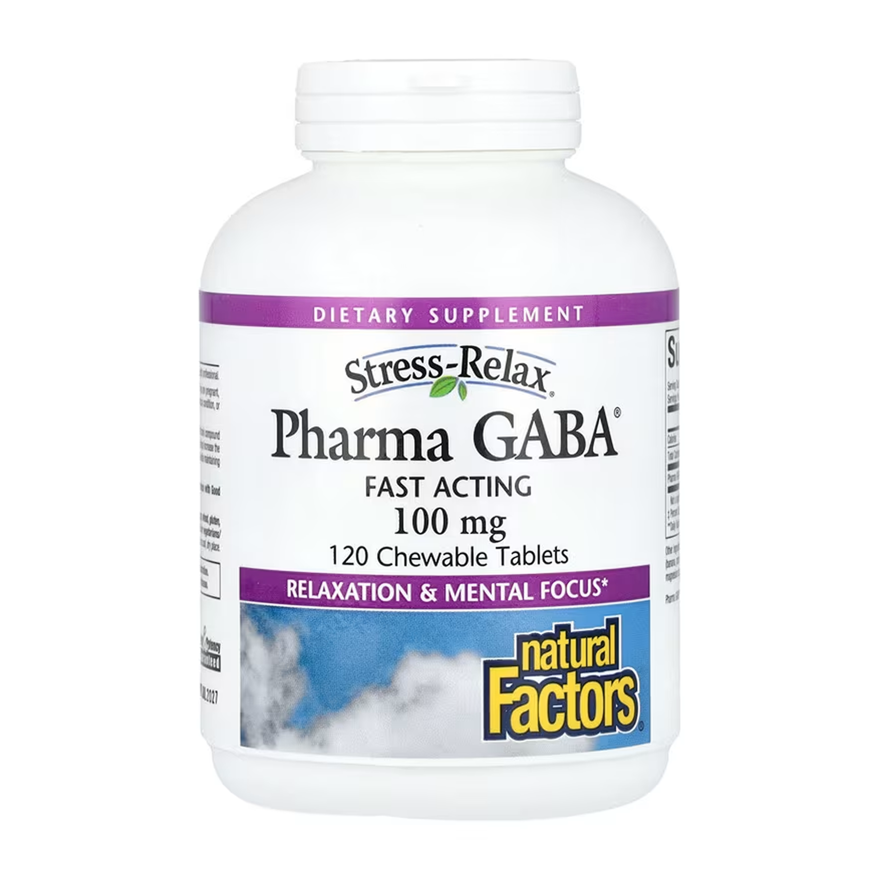 Natural Factors Stress-Relax® Pharma GABA® 100mg - 120 tabs 2023-10-7438