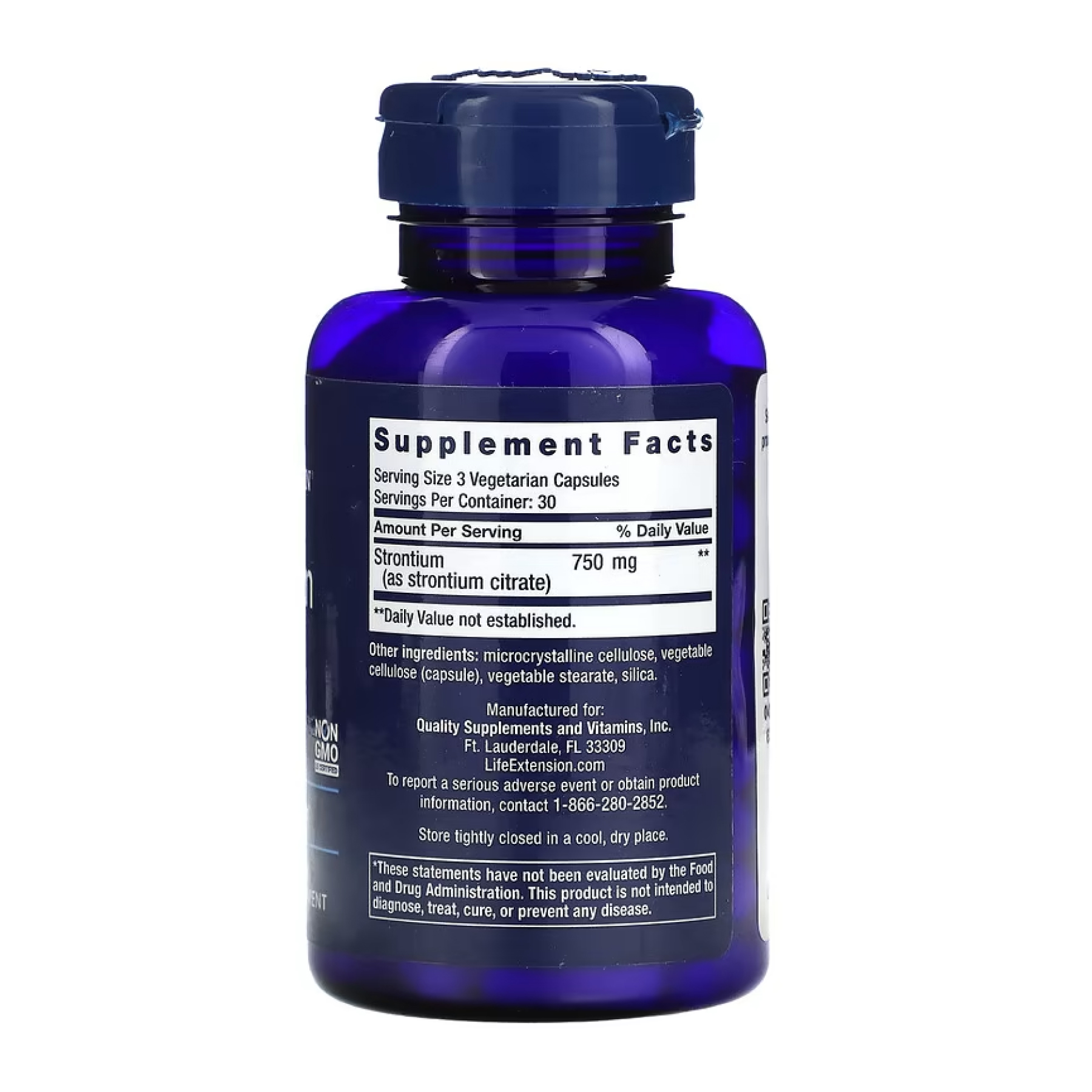 Life Extension Strontium Caps 750 mg - 90 vcaps 2023-10-5127