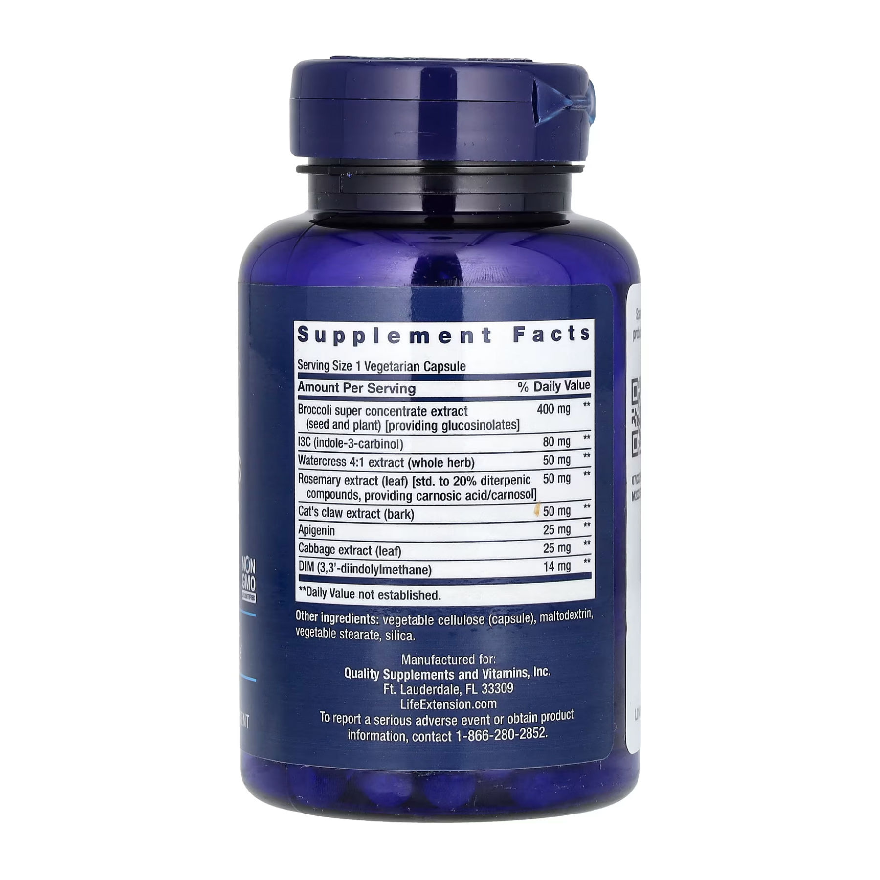 Life Extension Triple Action Cruciferous Vegetable Extract - 60 vcaps 2022-10-1889