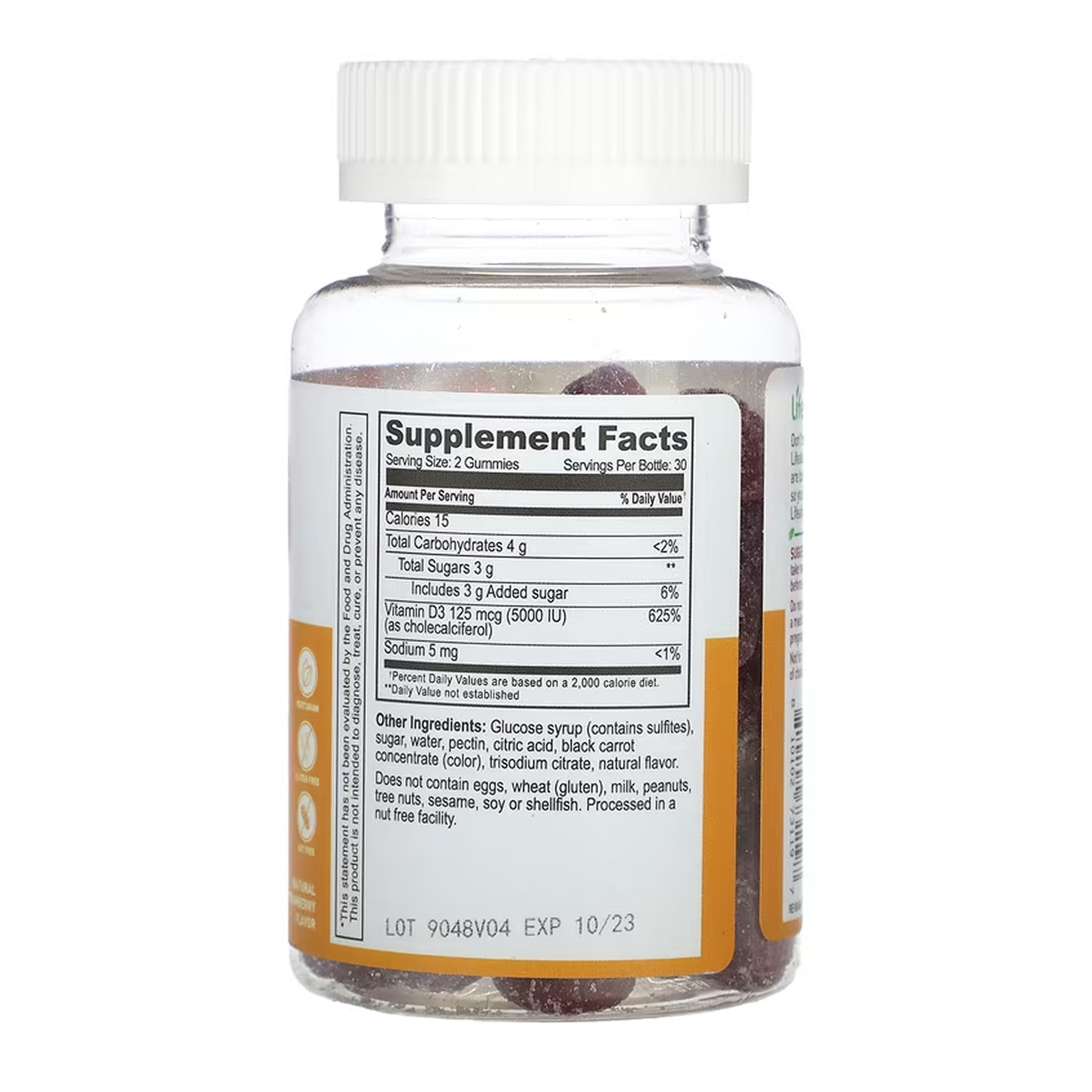 Lifeable Vitamin D 5,000 IU Adult - 60 gummies 2023-10-7302