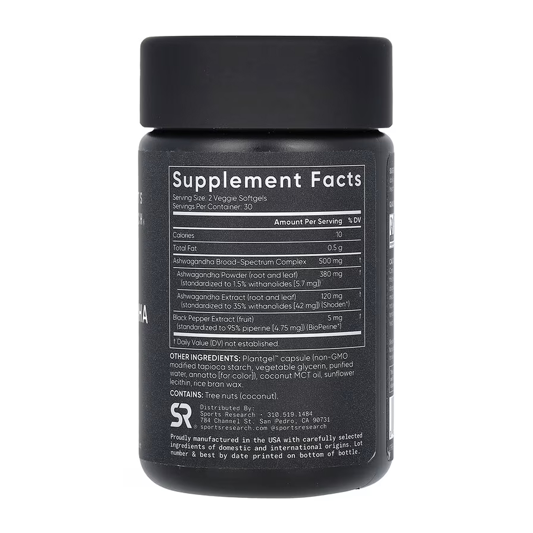 Sport Research Ashwagandha 500mg - 60 veggie softgels 2023-10-6169