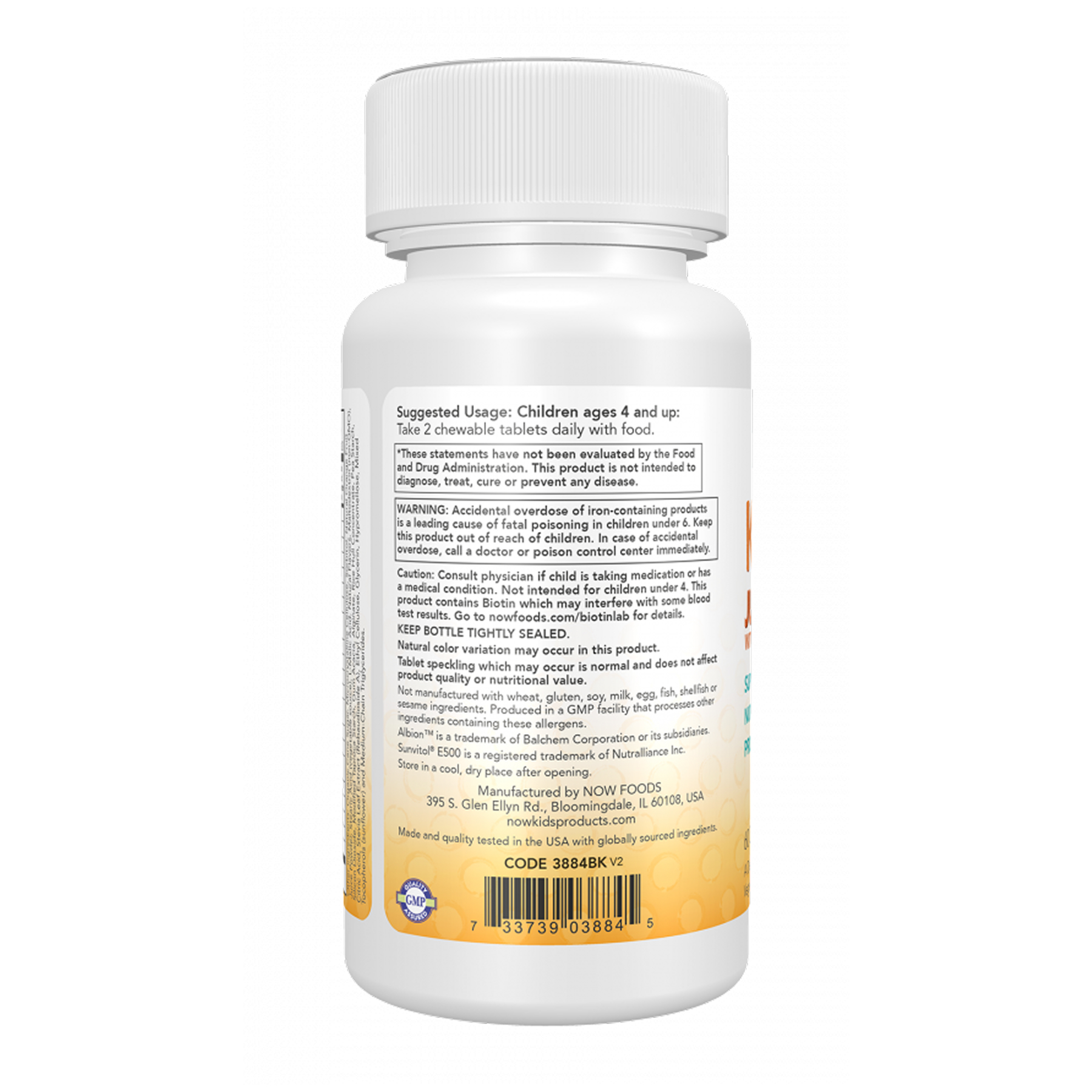 Now Foods Kid Vits™ Juicy Orange - 120 tabs 2023-10-5709