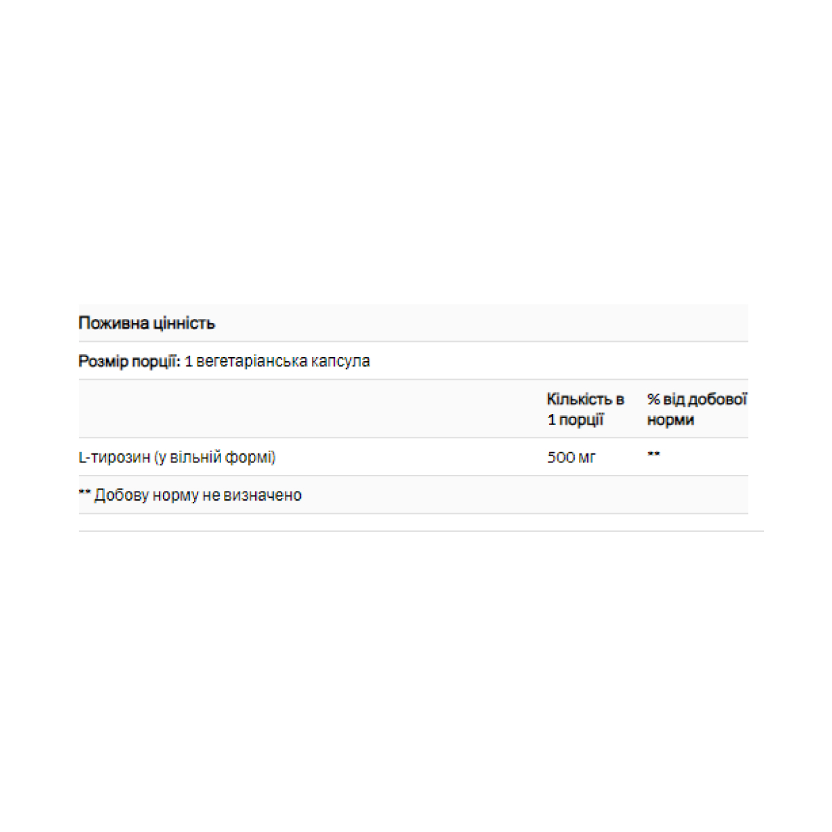 Solgar L-Tyrosine 500mg - 100 vcaps 2023-10-3675