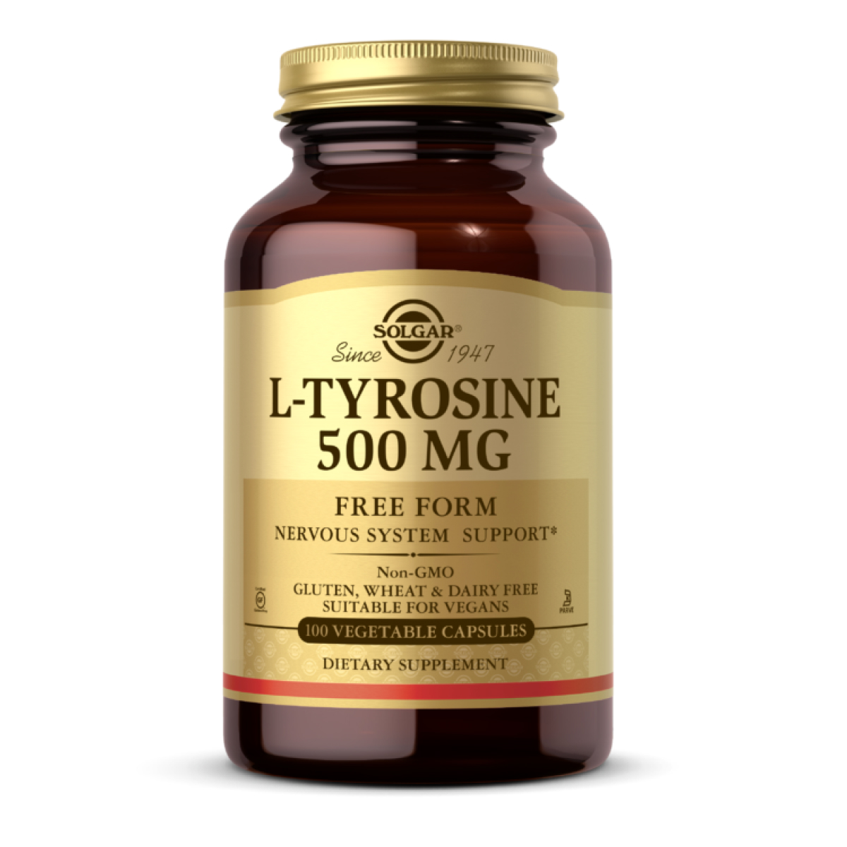 Solgar L-Tyrosine 500mg - 100 vcaps 2023-10-3675