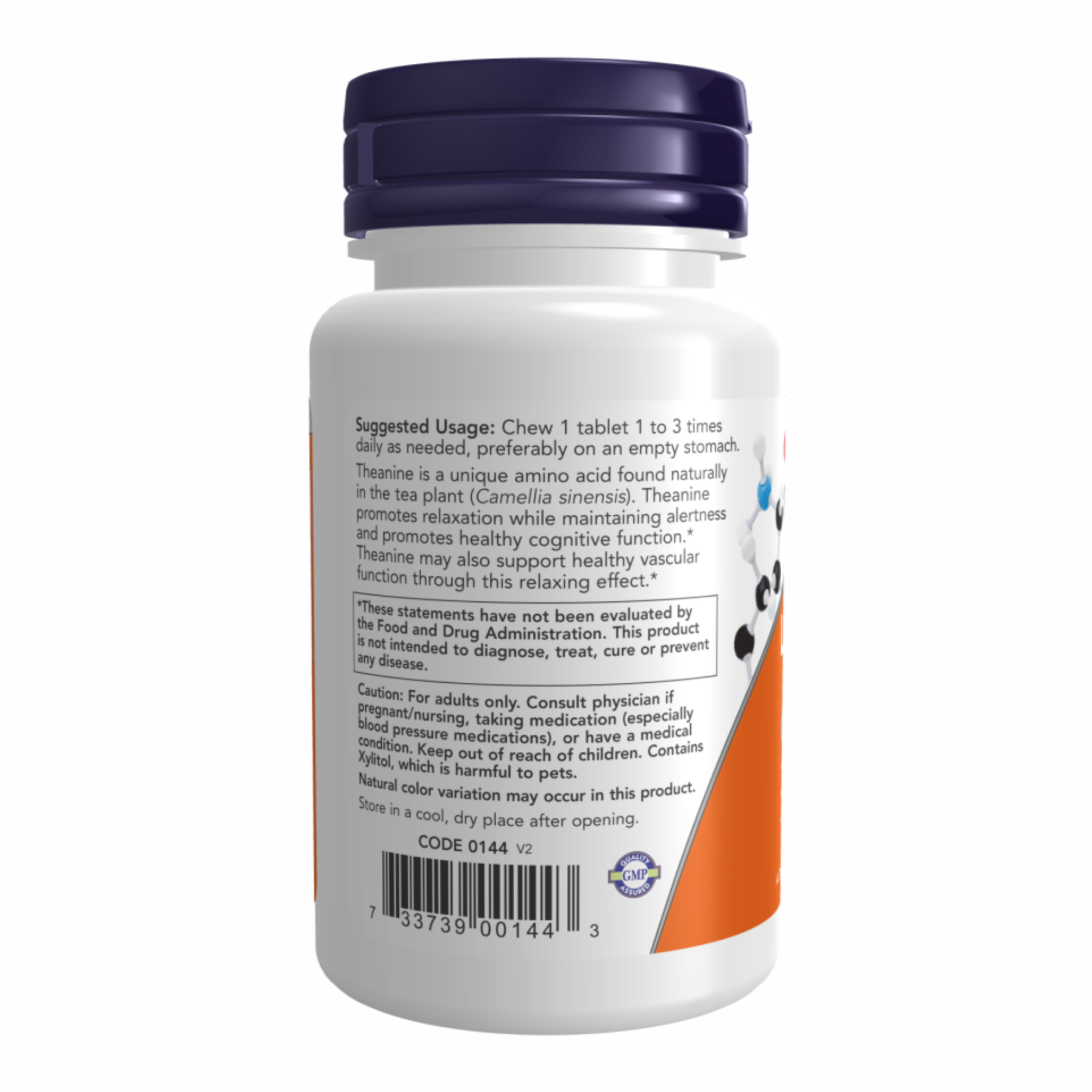 Now Foods L-Theanine 100mg Plus - 90 loz 2022-10-2550