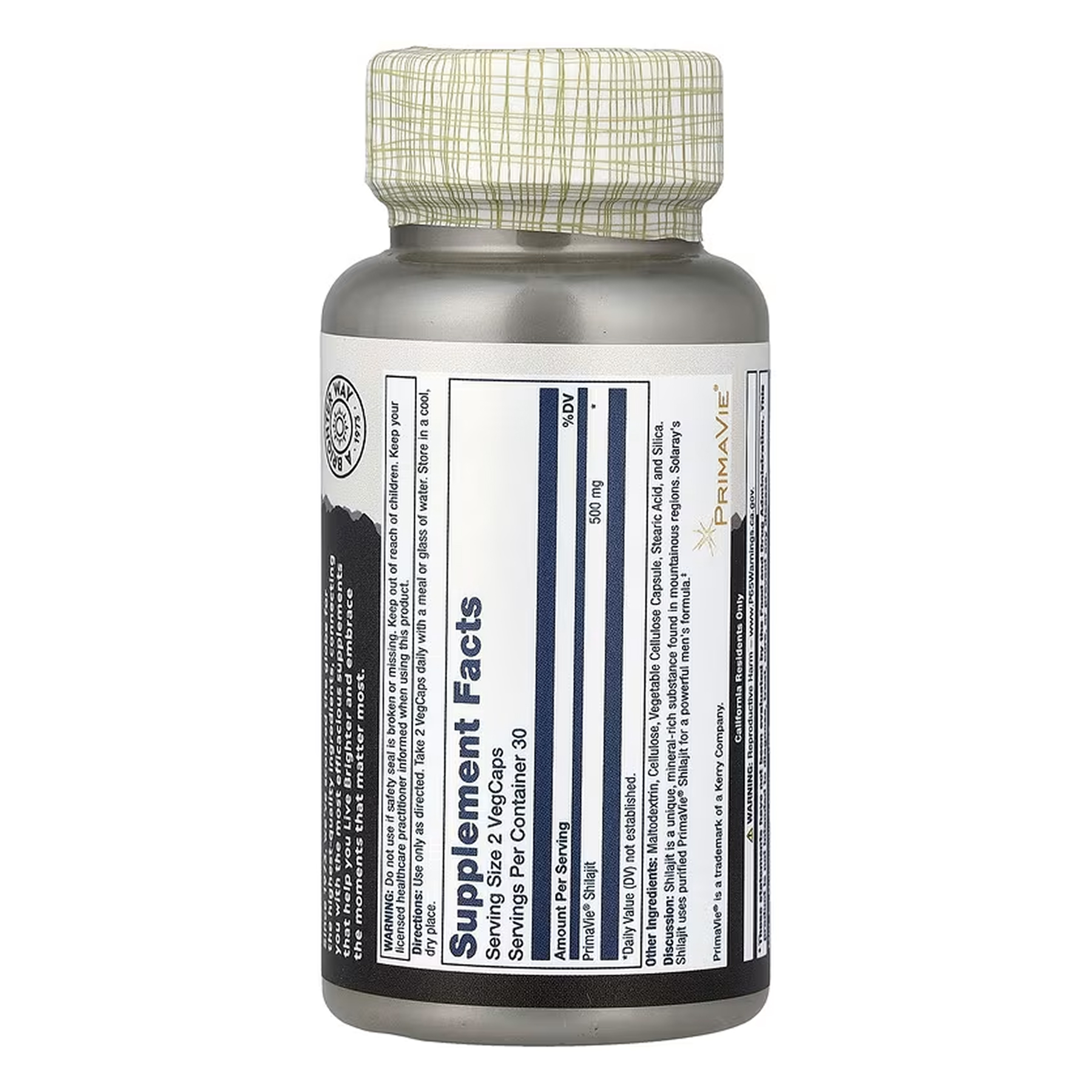 Solaray Shilajit 500mg - 60 vcaps 2024-11-0258