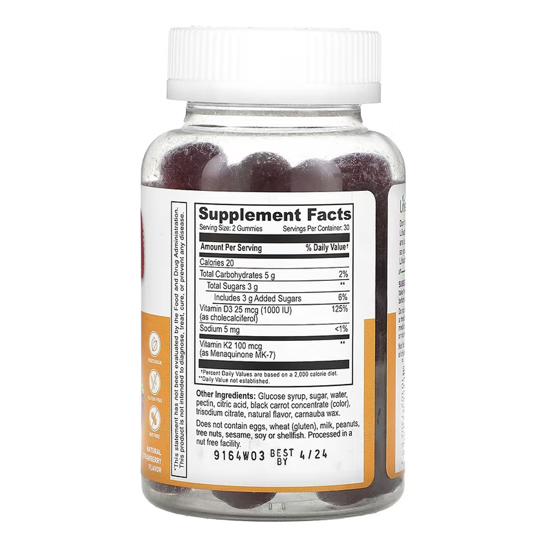 Lifeable Vitamin D3 + K2 Adult - 60 gummies 2023-10-7303
