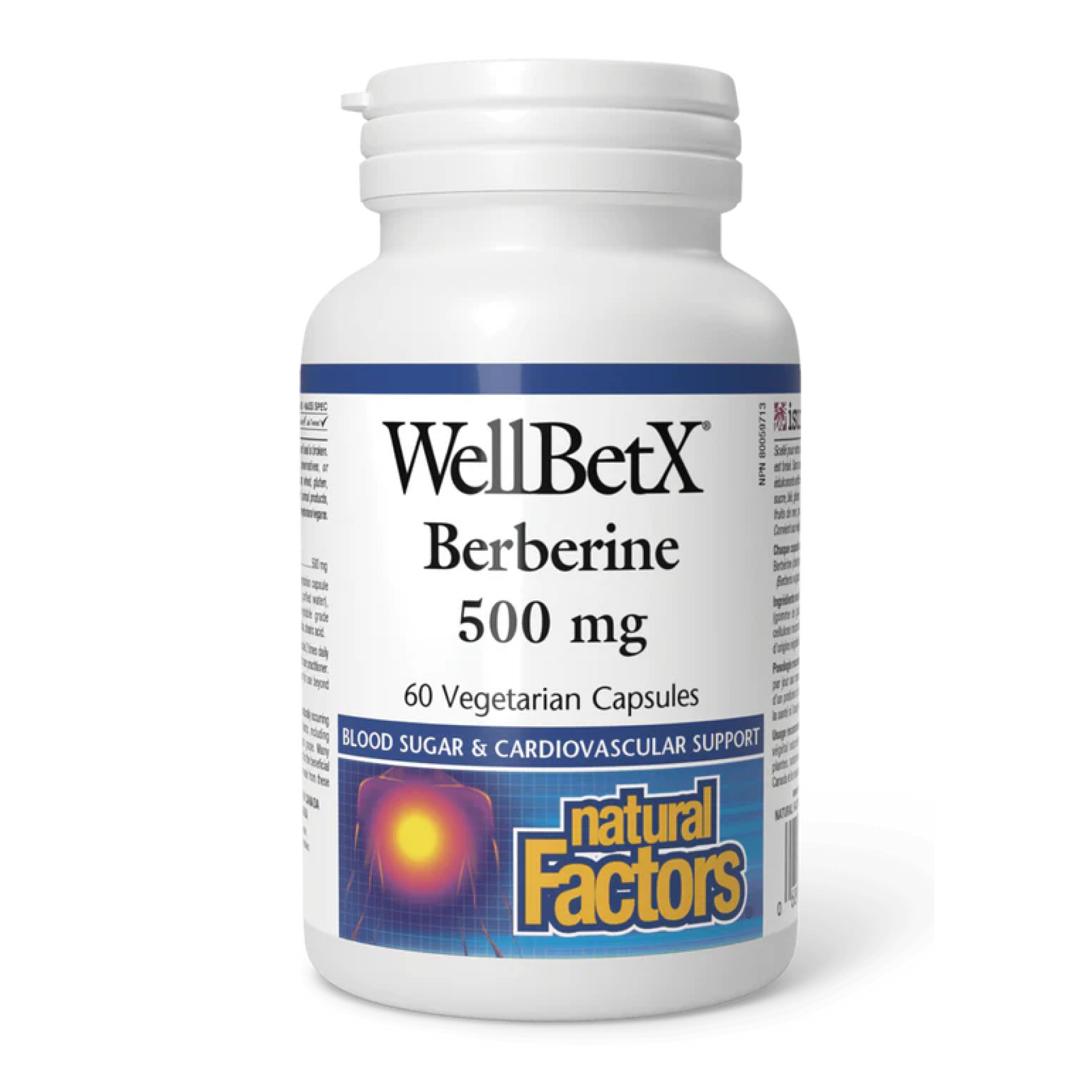 Natural Factors WellBetX Berberine 500mg - 60 vcaps 2023-10-4053