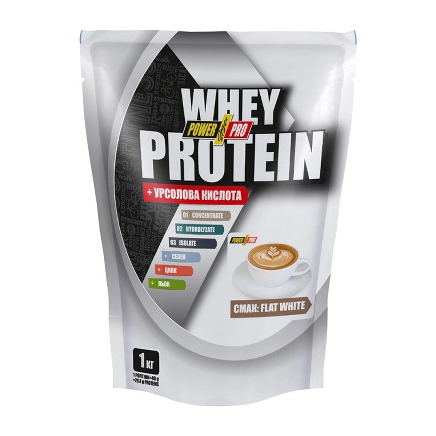 Power Pro Whey Protein - 1000g Flat White (Пошкоджена упаковка) 2024-11-0430