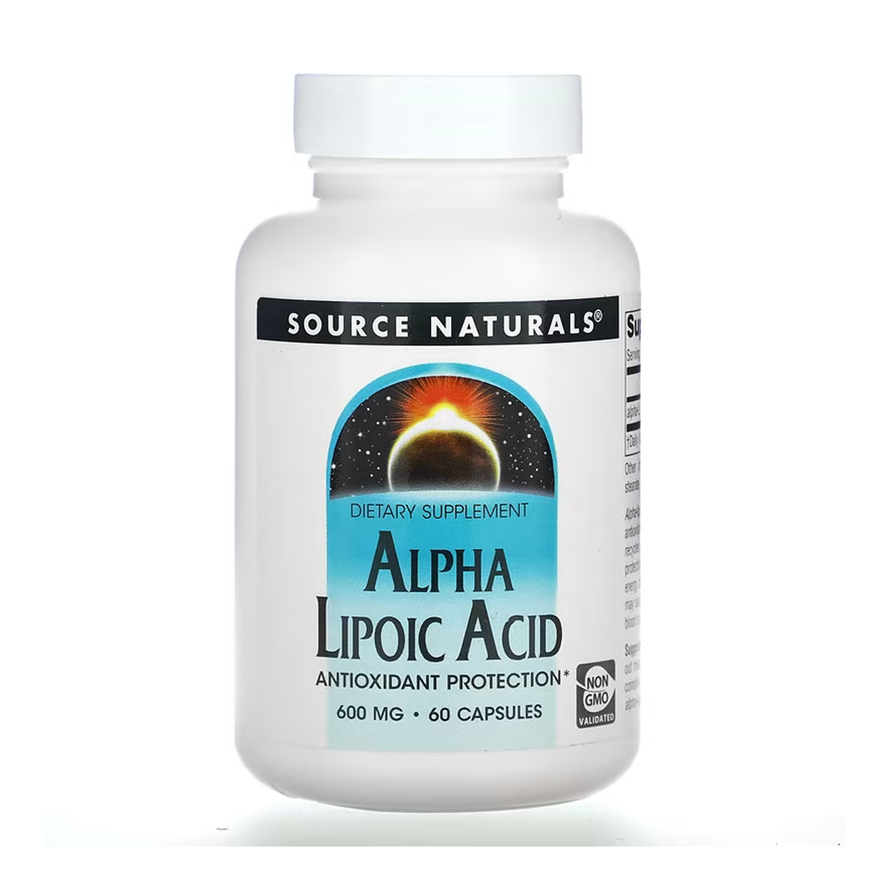 Source Naturals Alpha Lipoic Acid 600mg - 60 caps 2023-10-5556