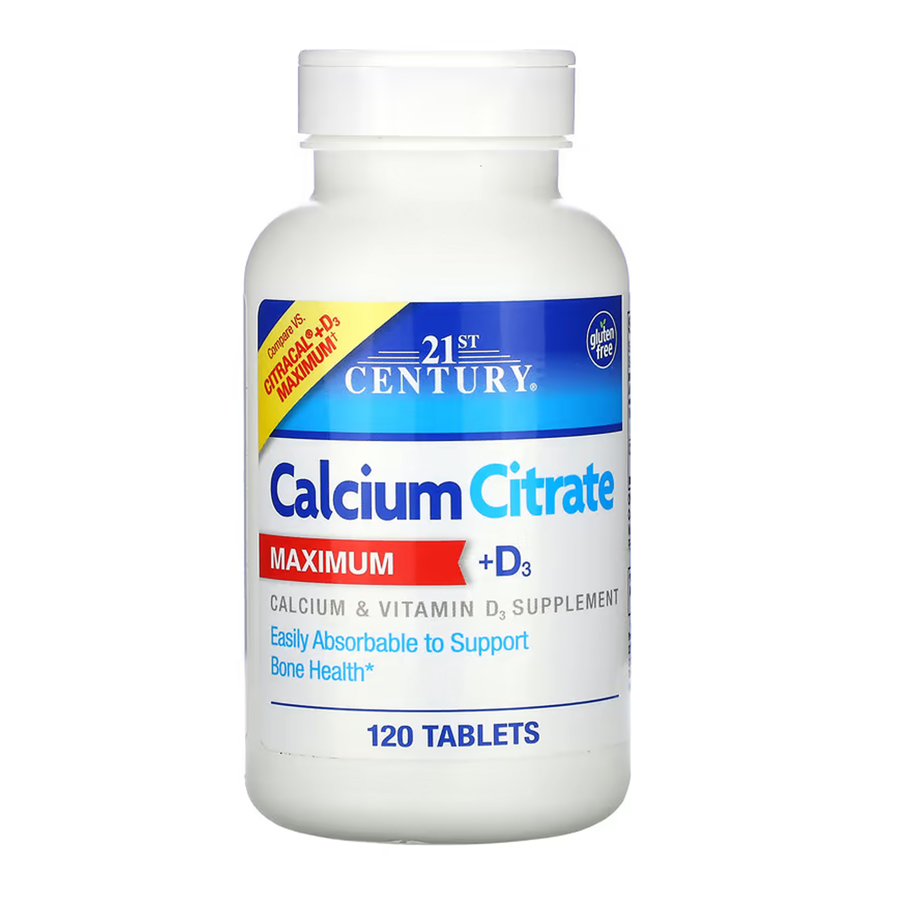 21st Century Calcium Citrate + D3 Max - 120 tabs 2023-10-7119