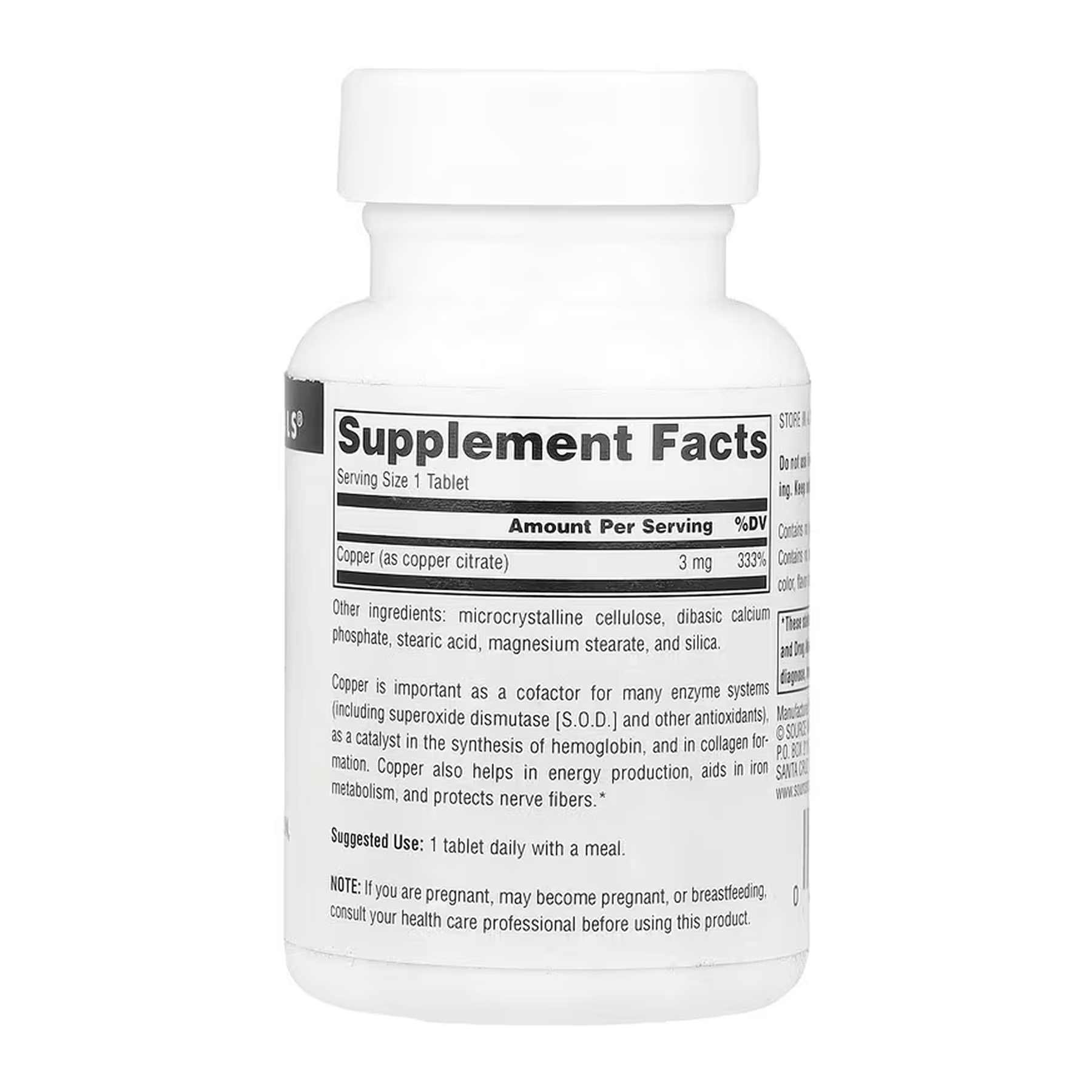 Source Naturals Copper 3mg - 120 caps 2023-10-5897