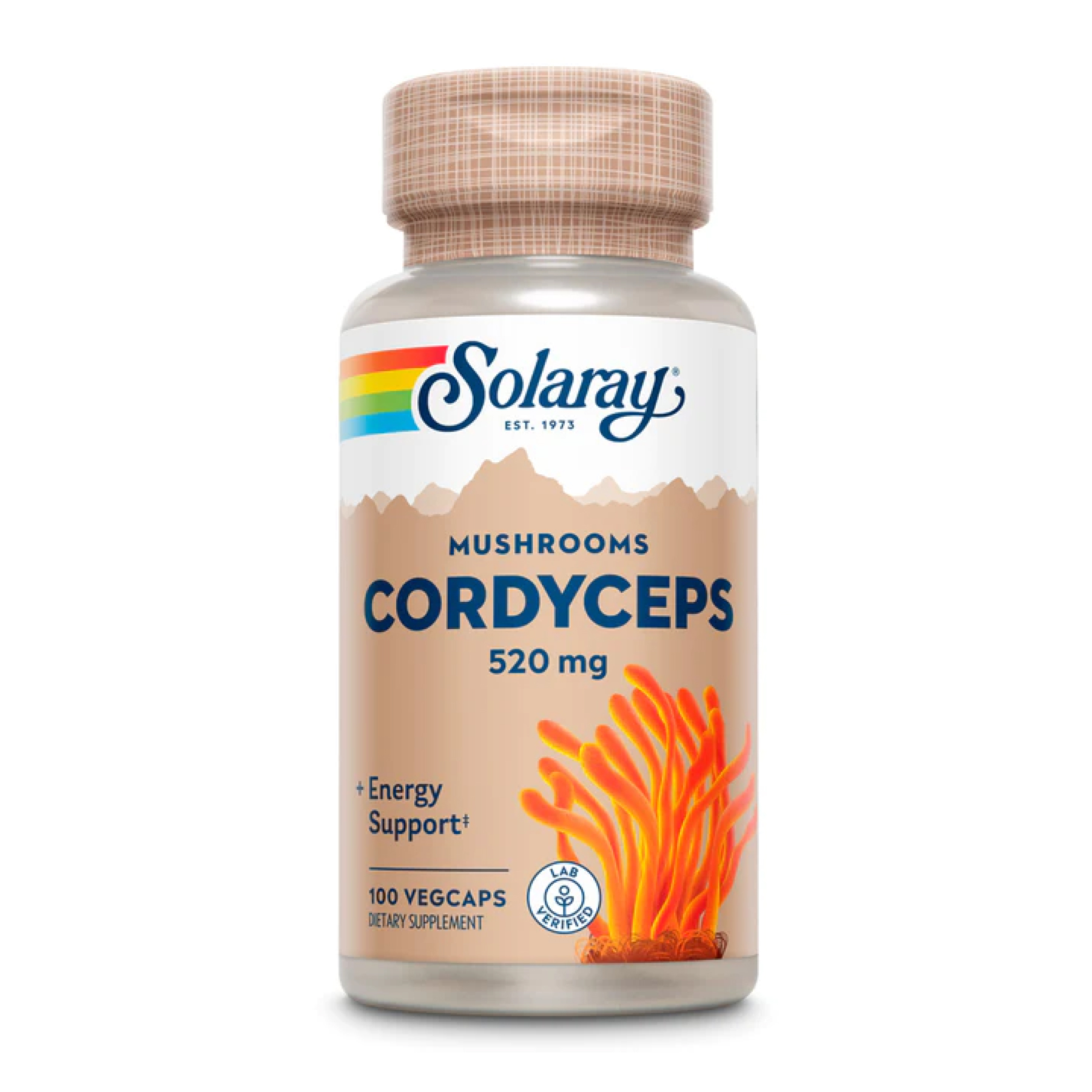 Solaray Cordyceps Mushroom 520mg - 100 vcaps 2023-10-2126