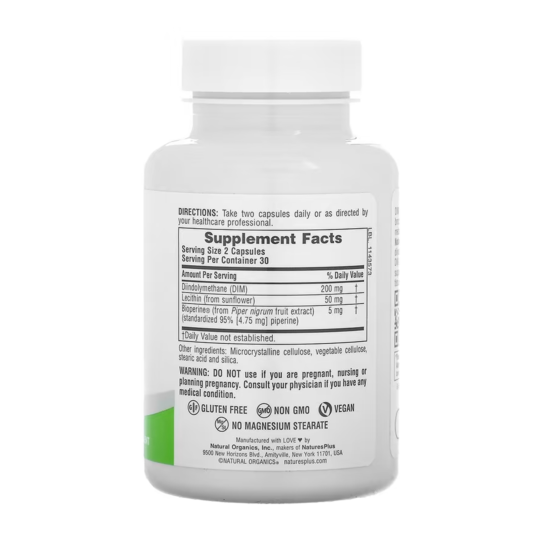 Nature's Plus DIM 200mg - 60 caps 2023-10-6118