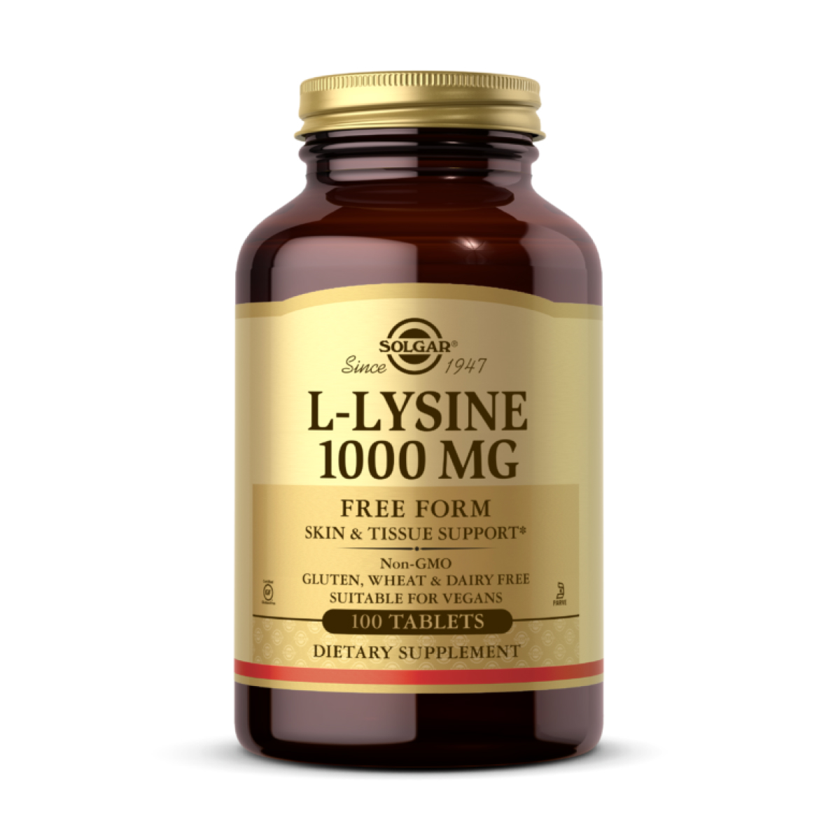 Solgar L-Lysine 1000mg - 100 tabs 100-17-9566270-20