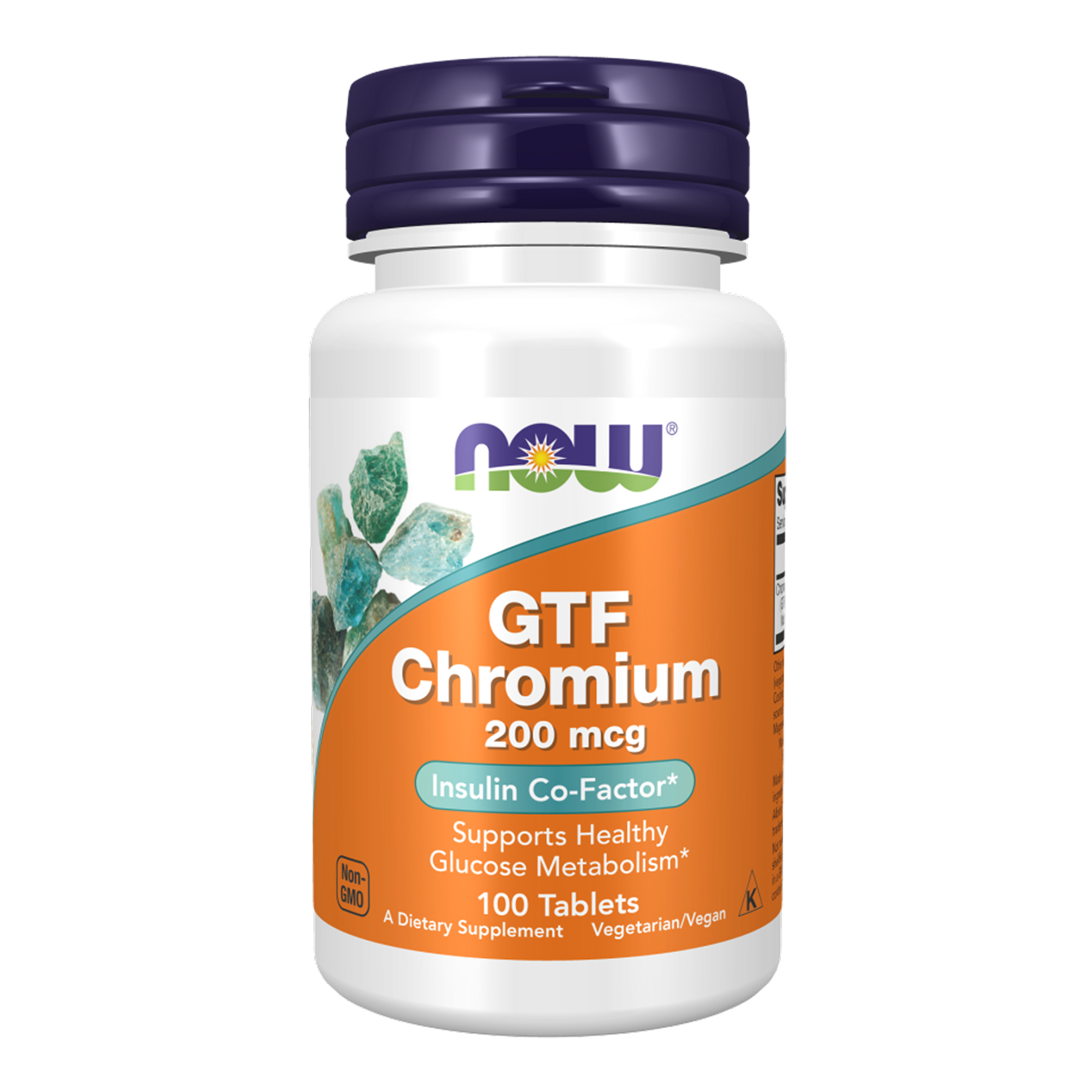 Now Foods GTF Chromium 200mcg - 100 tabs 2022-10-0672