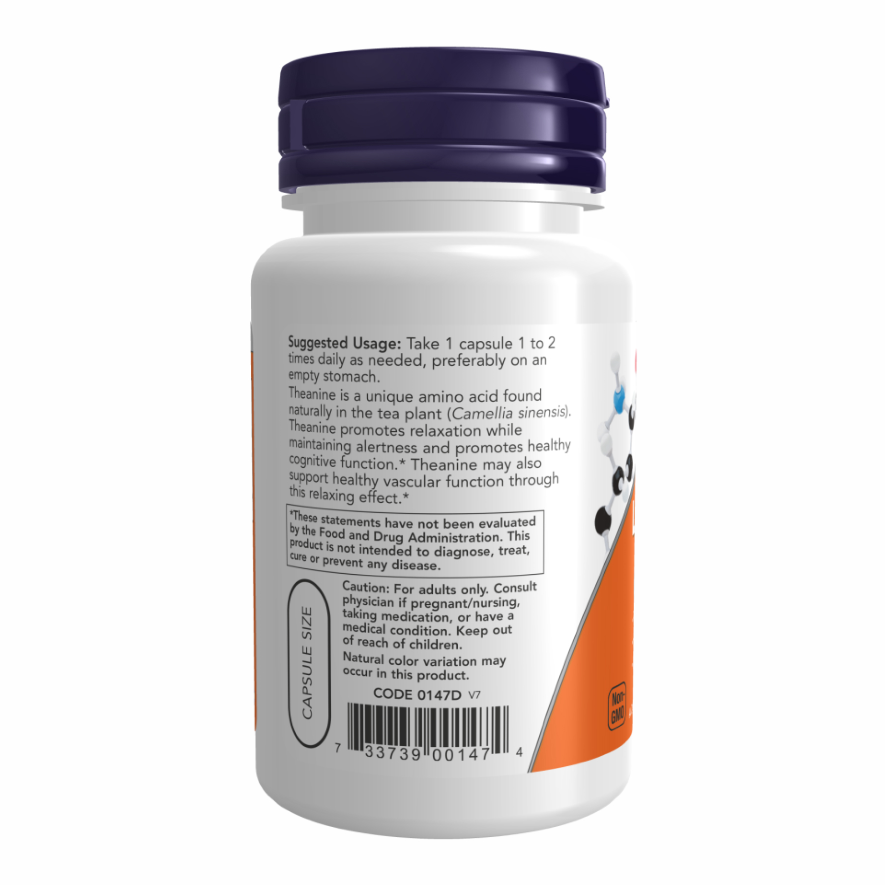 Now Foods L-Theanine 200mg - 120 vcaps 2022-10-2551
