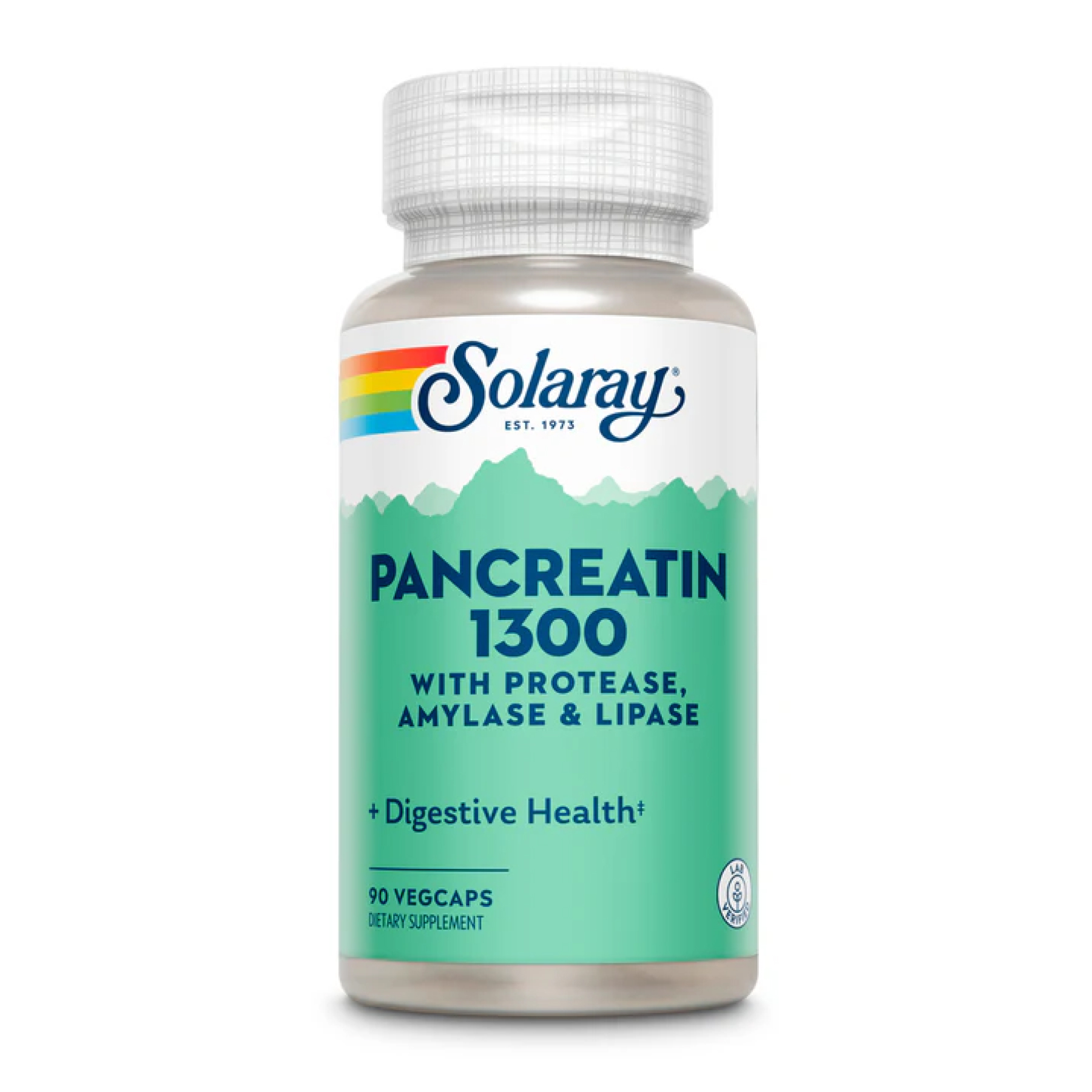 Solaray Pancreatin 1300 Digestive Enz 1300mg - 90 veg caps 2023-10-3577
