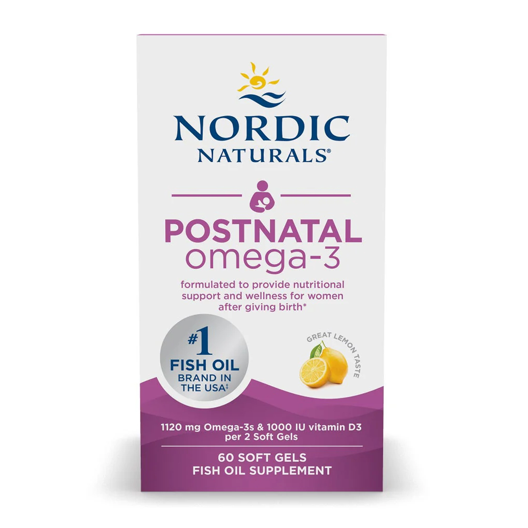 Nordic Naturals Postnatal Omega-3 - 60 softgels 2023-10-5966