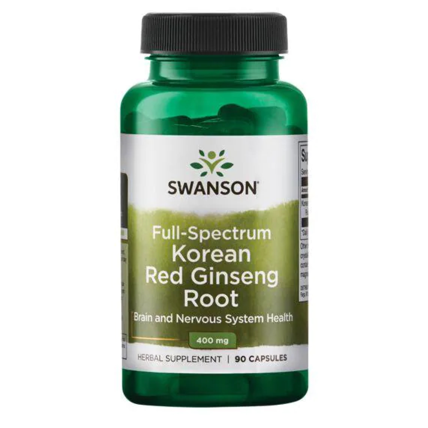 Swanson Korean Red Ginseng Root 400 mg - 90 Caps 100-64-6205989-20