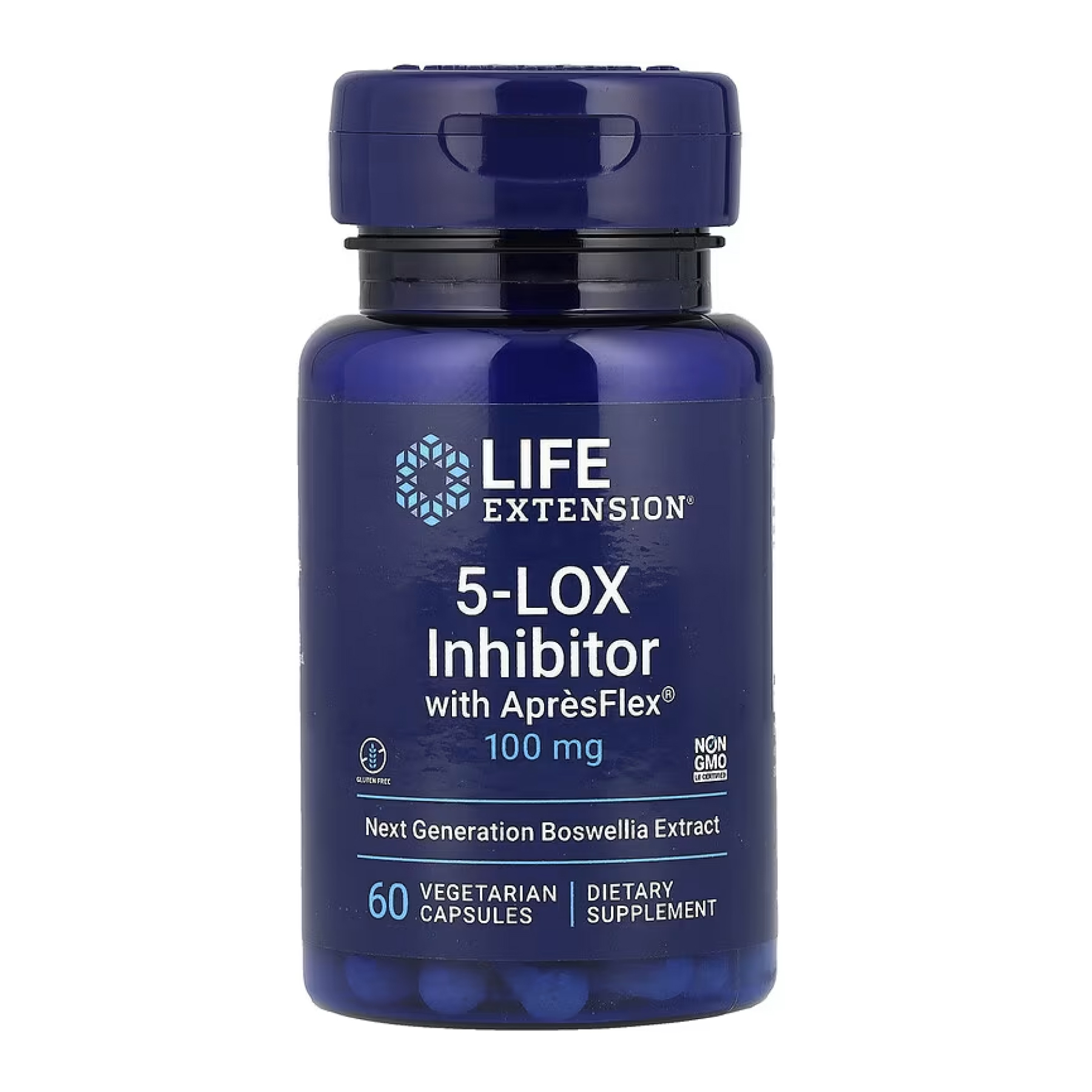 Life Extension 5-LOX Inhibitor with AprèsFlex® 100 mg - 60 vcaps 2023-10-5130