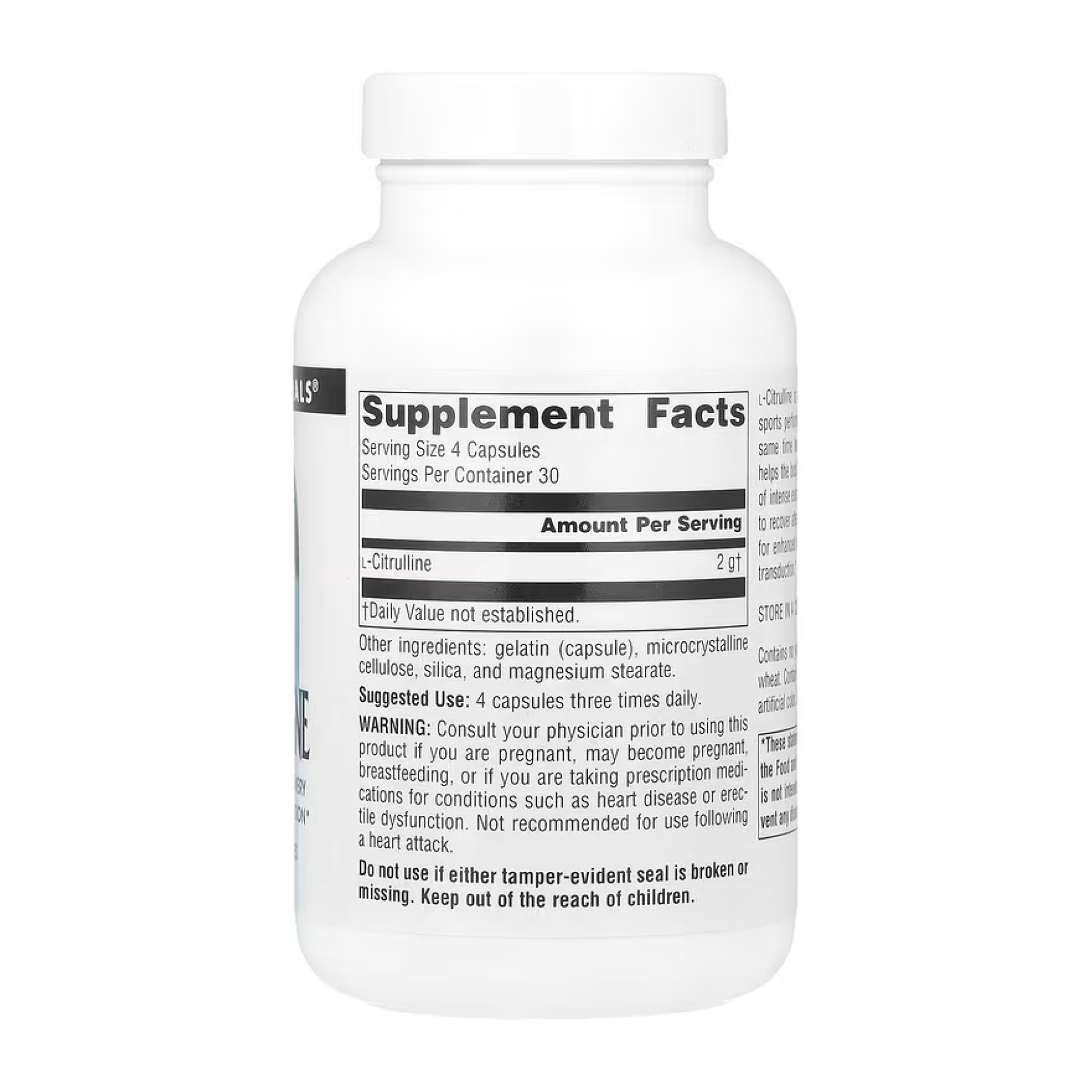 Source Naturals L-Citrulline 500 mg - 120 caps 2023-10-4323