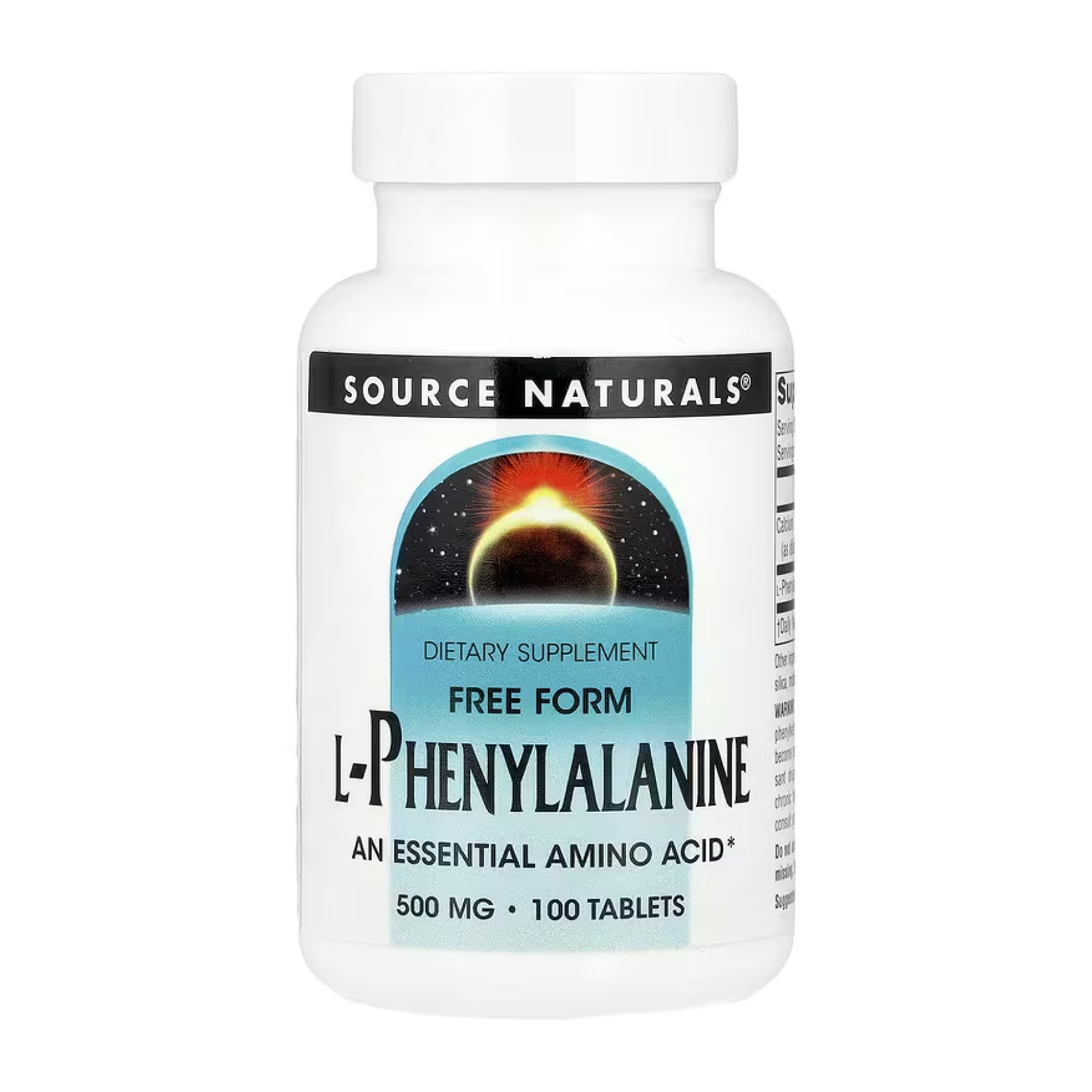 Source Naturals L-Phenylalanine 500mg - 100 tabs 2023-10-5278