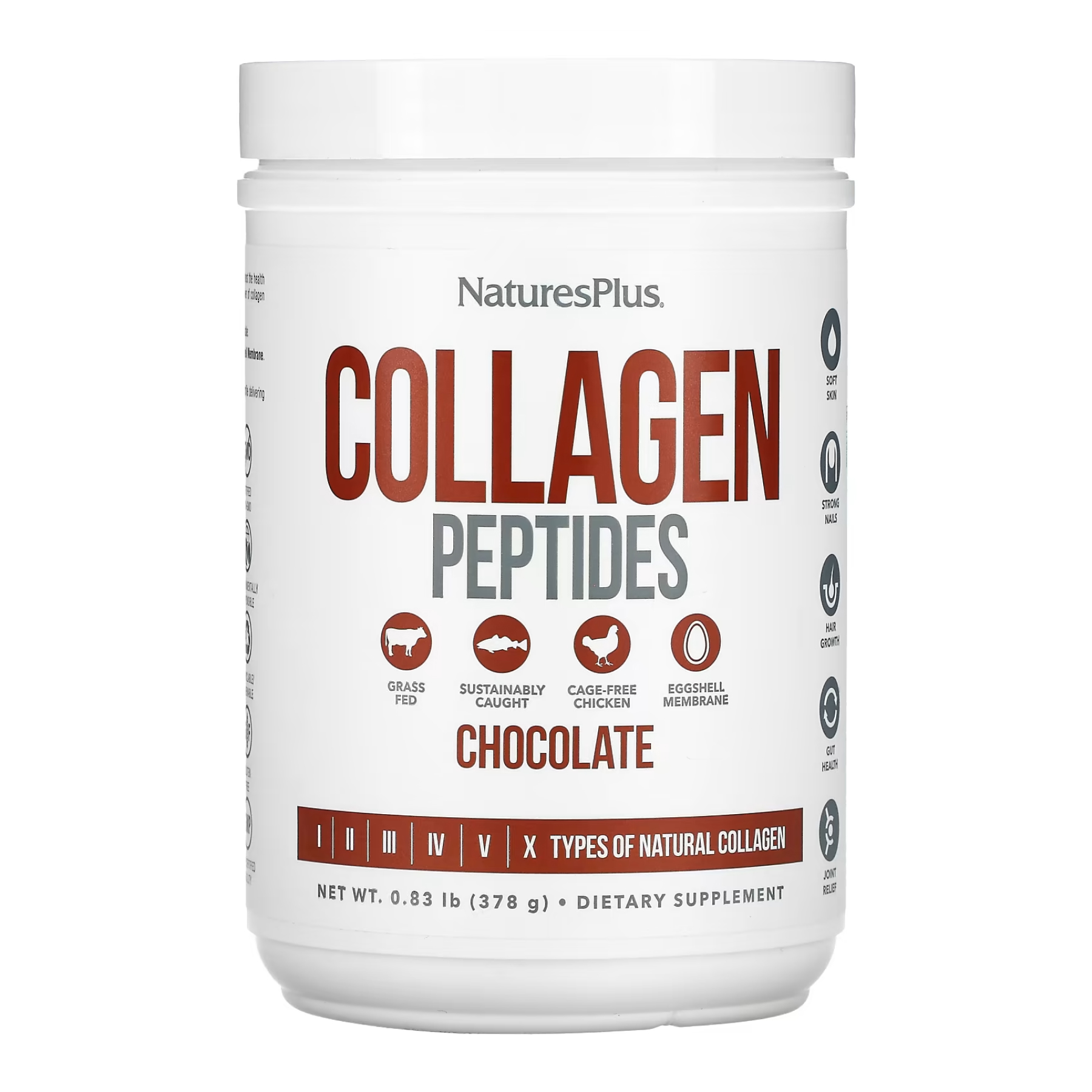 Nature's Plus Collagen Peptides - 378g Chocolate 2022-10-2867
