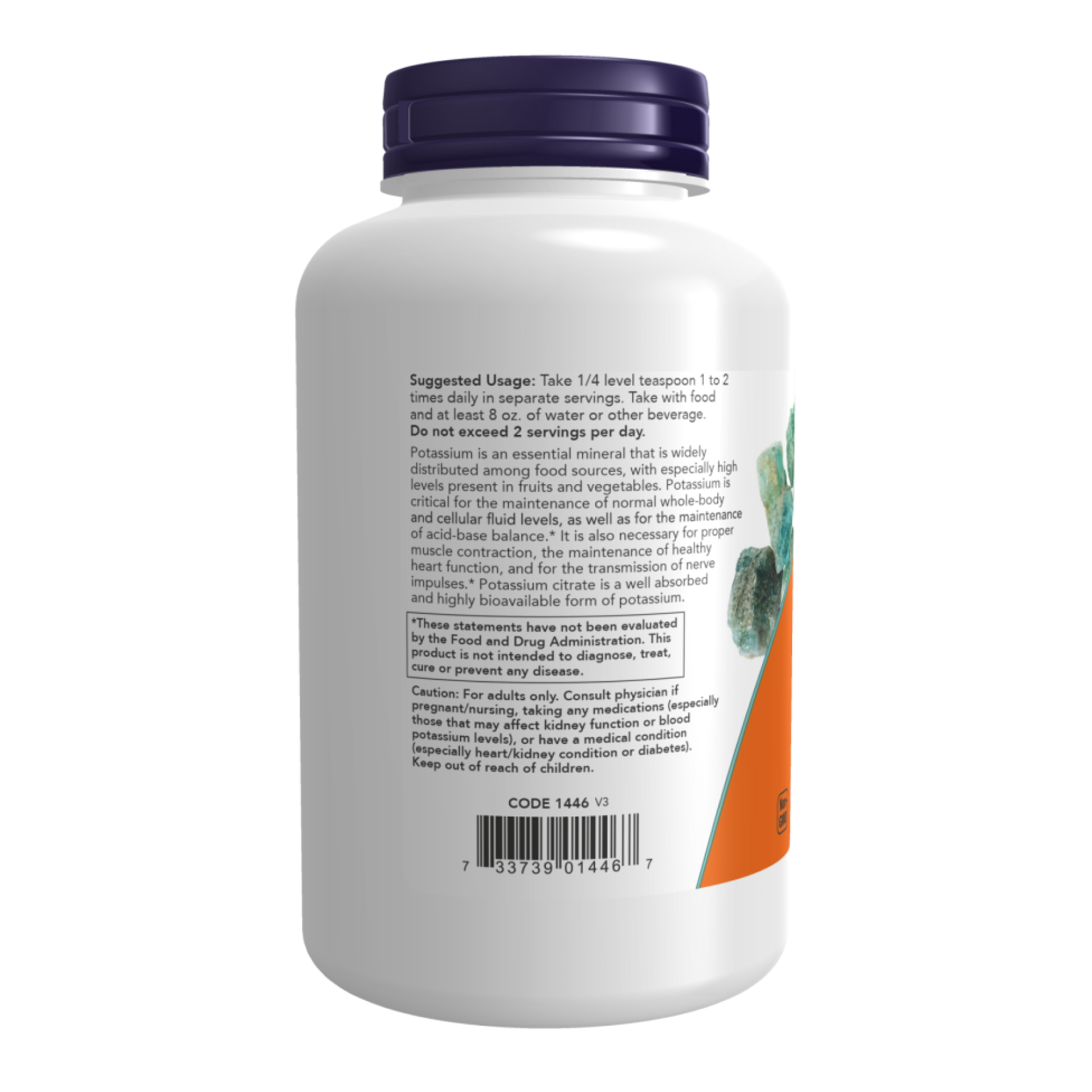 Now Foods Potassium Citrate Powder - 12 oz 2022-10-0673