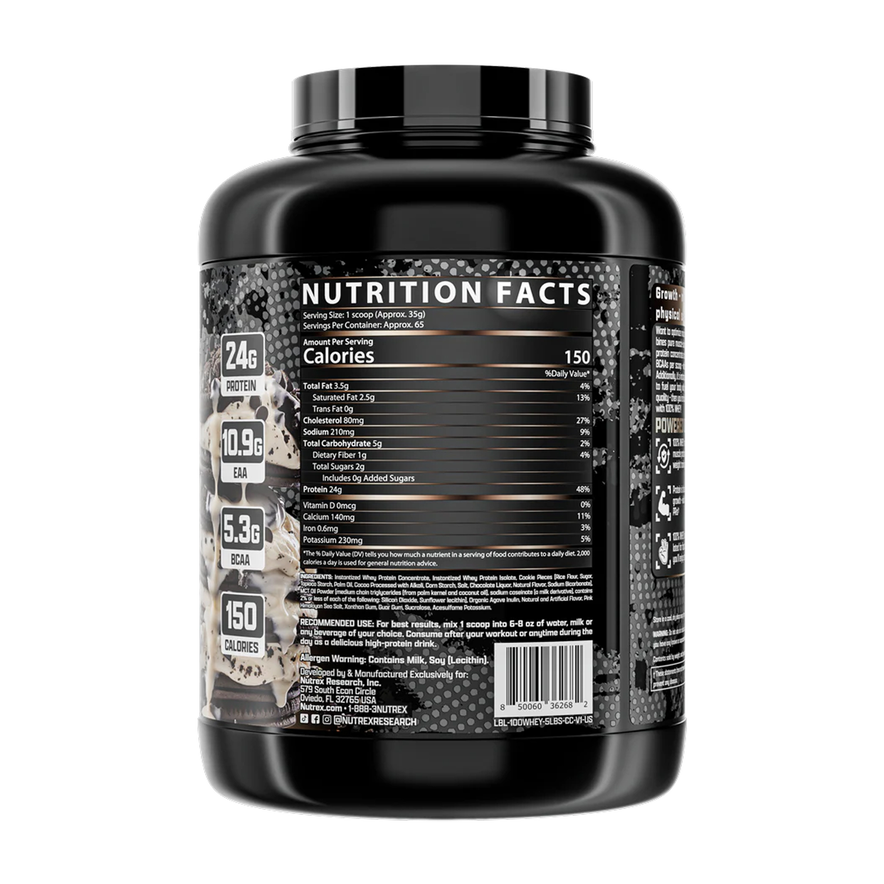 Nutrex 100% Whey Protein - 2265g Vanilla 2022-09-9932