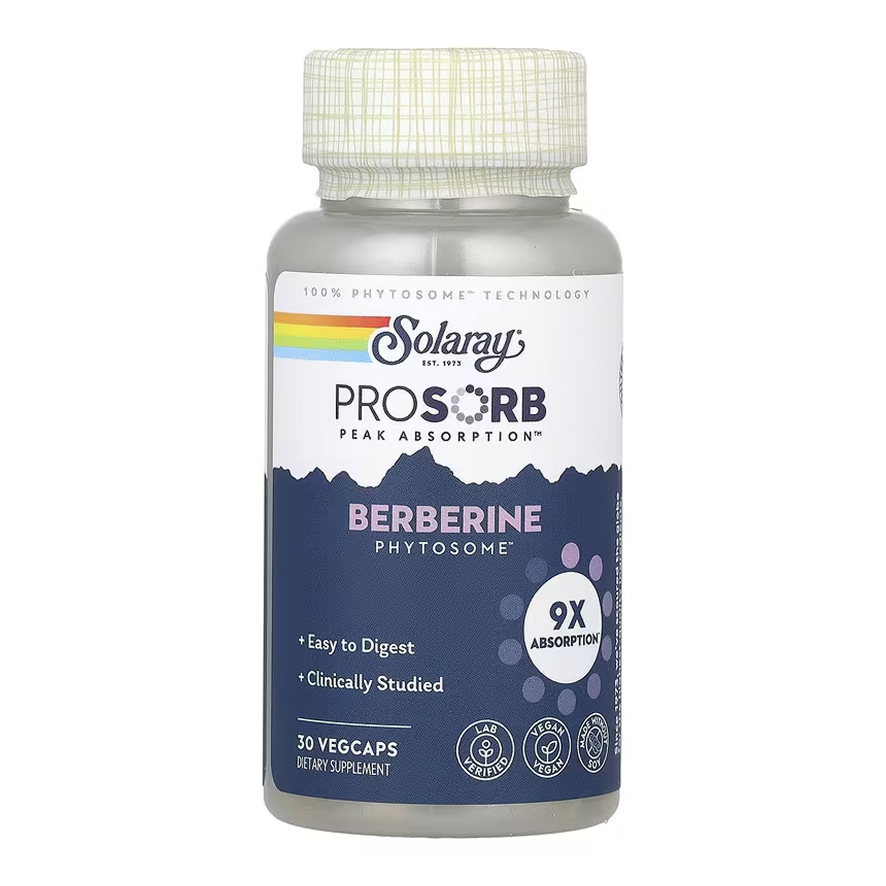 Solaray Prossorb Berberine 9x - 30 vcaps 2023-10-6983