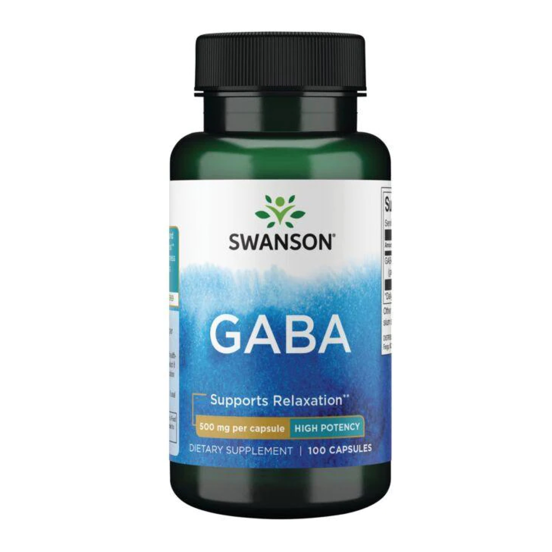 Swanson GABA 500 mg - 100 caps 100-60-6564189-20
