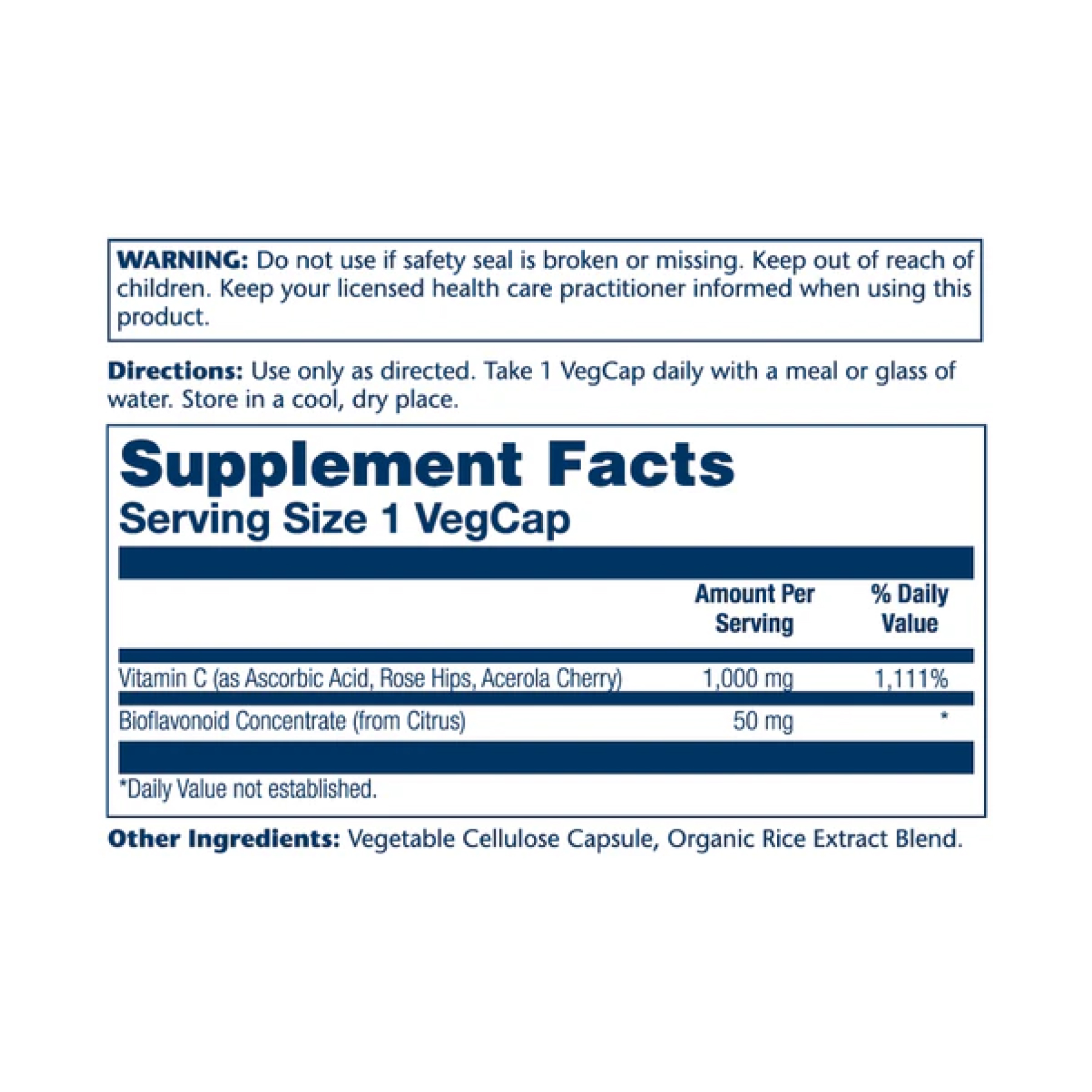 Solaray Vitamin C with Rose Hips, Acerola & Bioflavonoids 1000mg - 100 vcaps 2023-10-2389