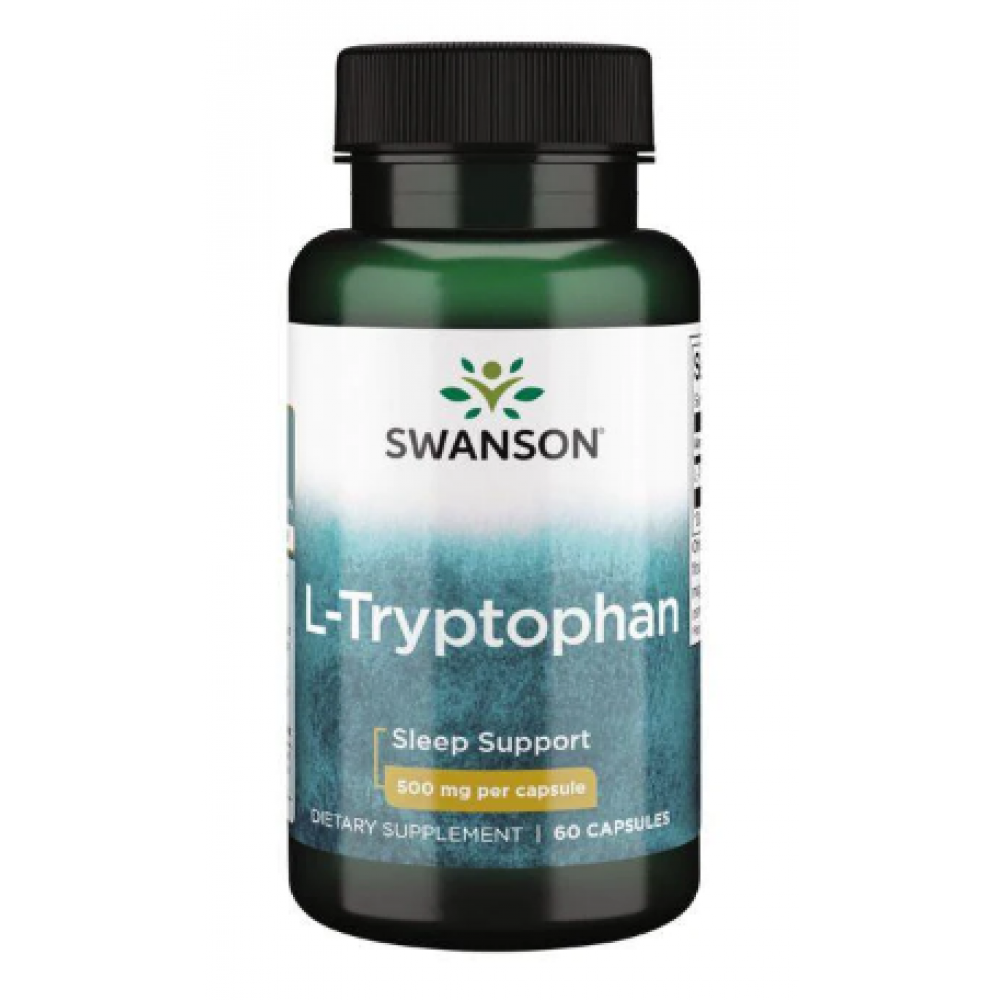 Swanson L-Tryptophan 500 mg - 60 Caps 100-77-1118504-20
