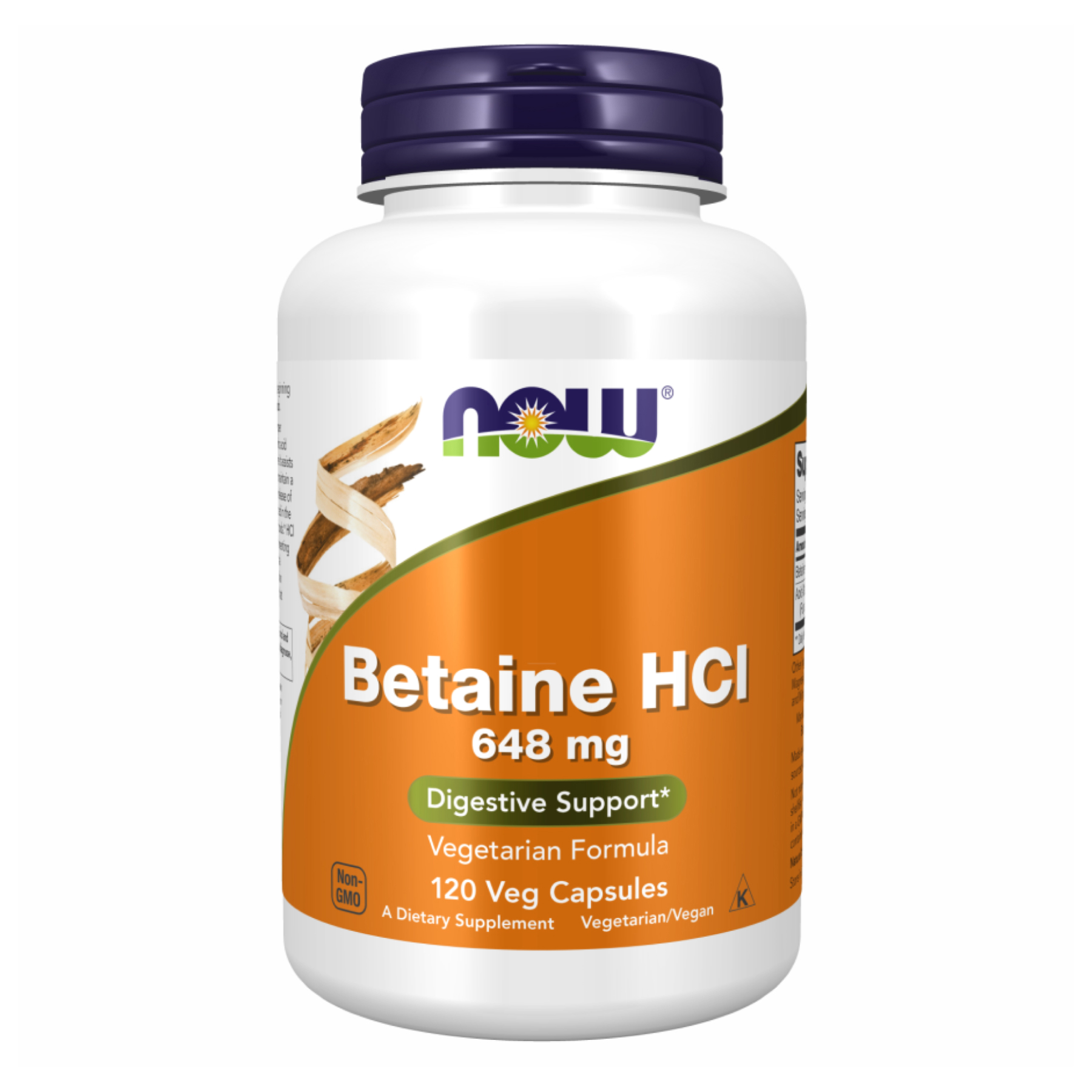 Now Foods Betaine HCI 648mg - 120vcaps 100-79-9157195-20