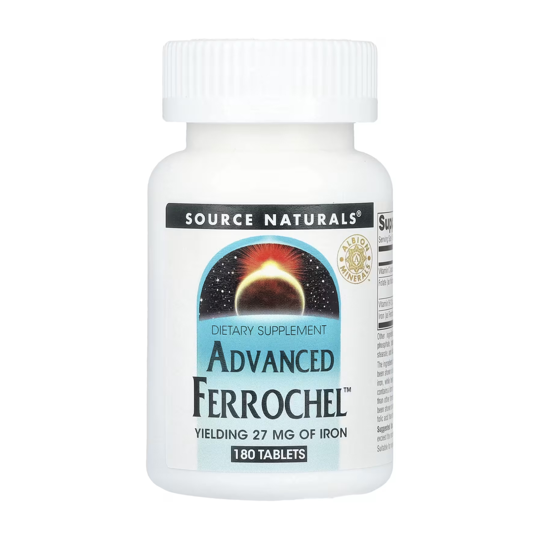 Source Naturals Advanced Ferrochel™ 27mg - 180 tabs 2023-10-4624