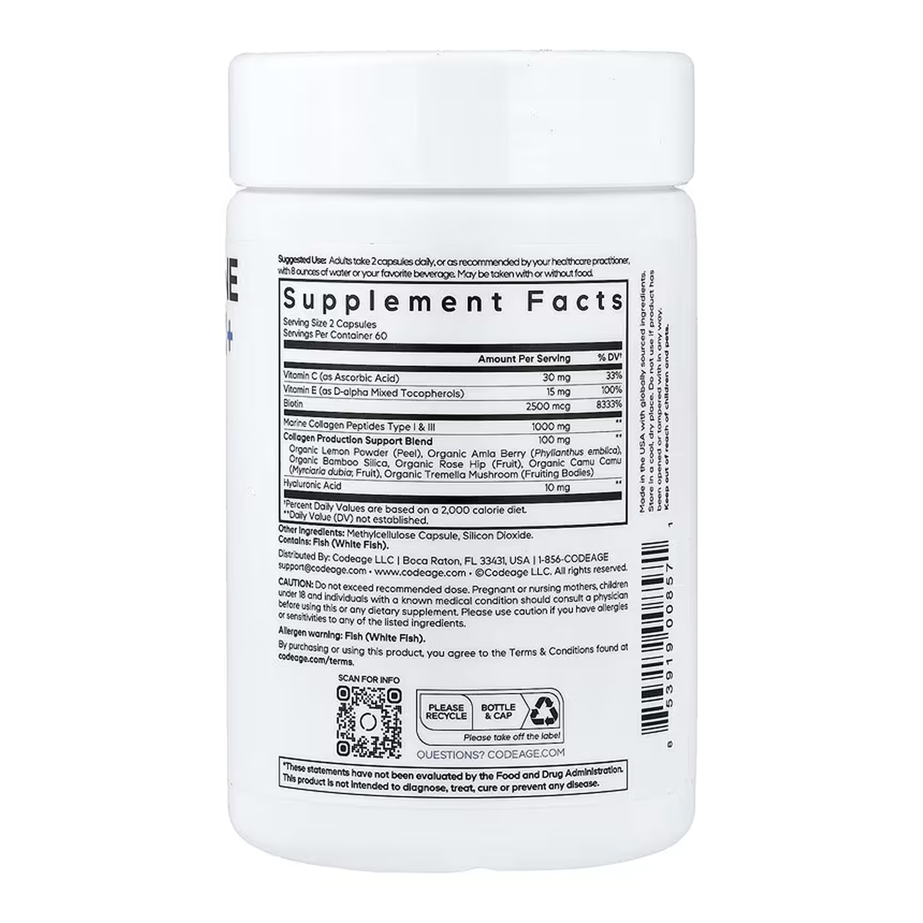 Codeage Biotin Marine Collagen - 120 vcaps 2023-10-7717