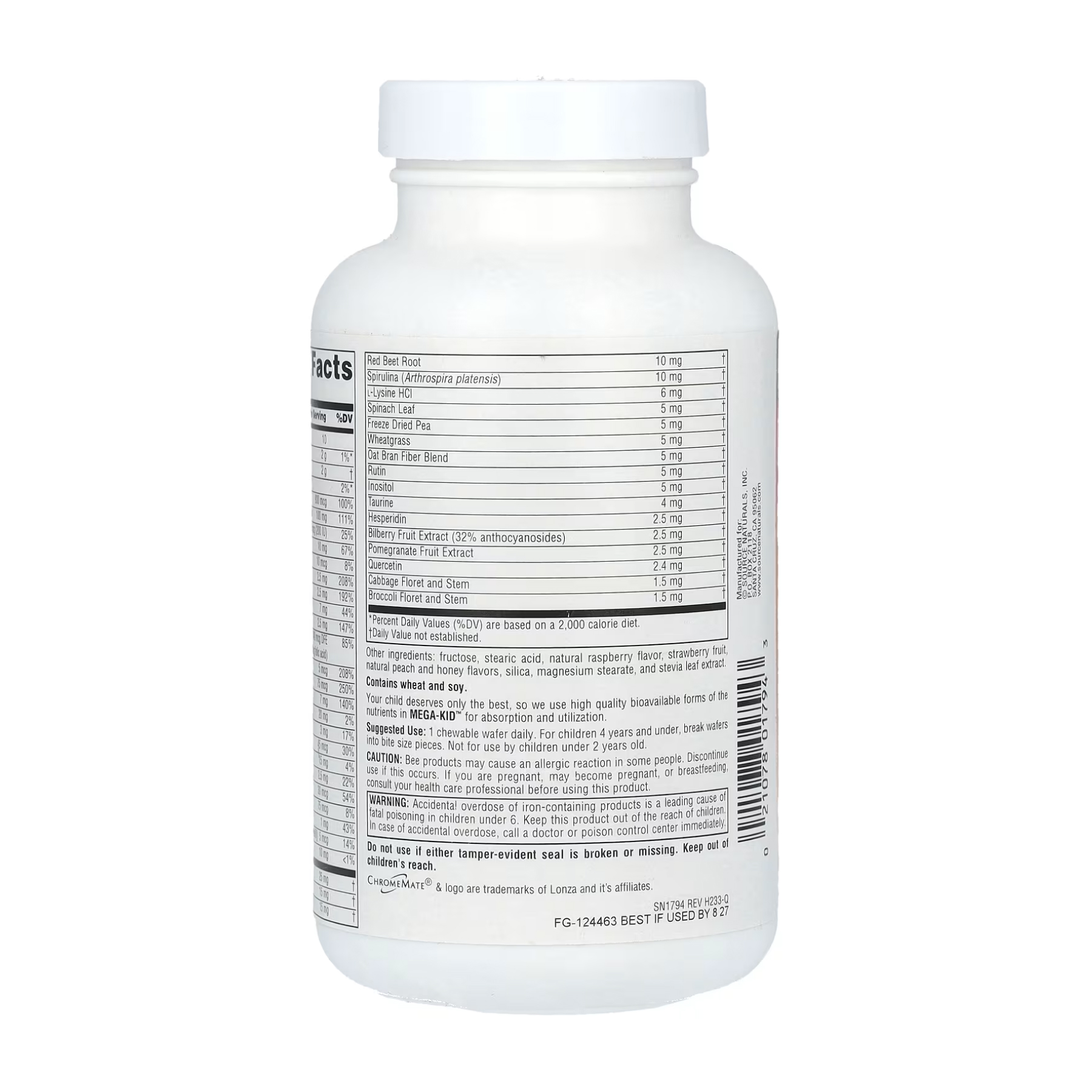 Source Naturals Mega-Kid™ - 60 Wafer Berry 2023-10-2693