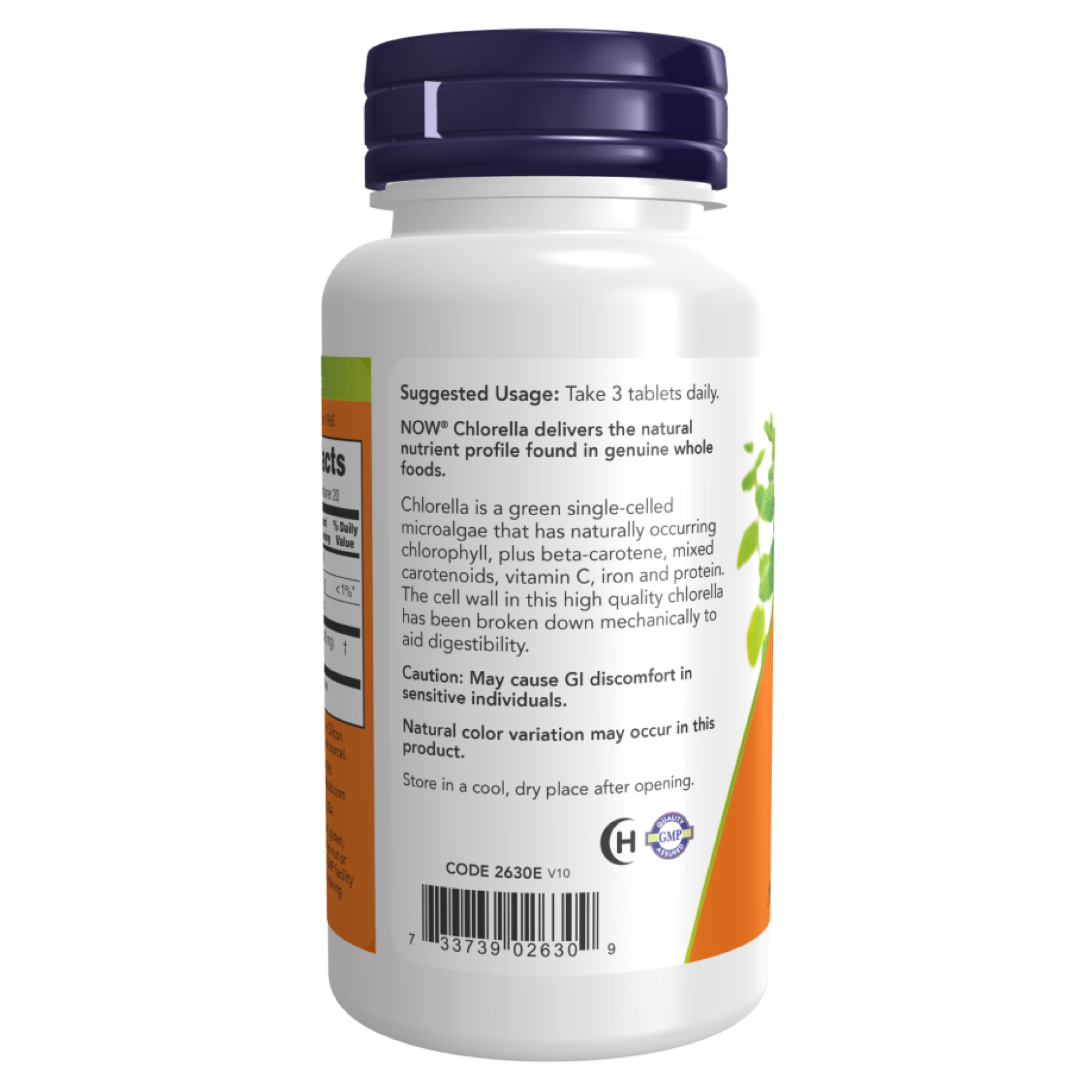 Now Foods Chlorella 1000 mg - 60 Tabs 100-66-0079113-20