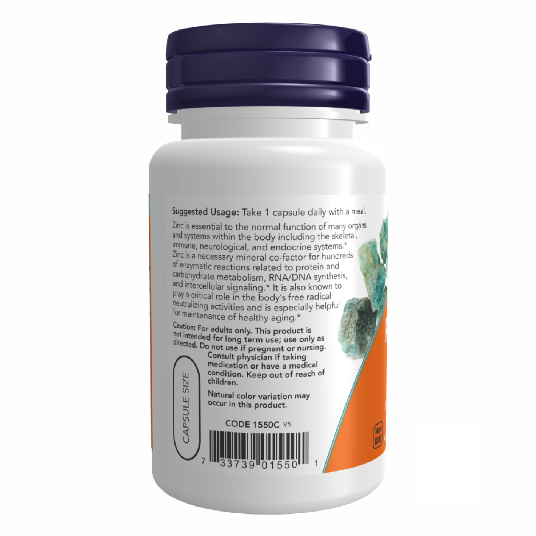 Now Foods Zinc Picolinate 50 mg - 60 vcaps 2022-10-0047