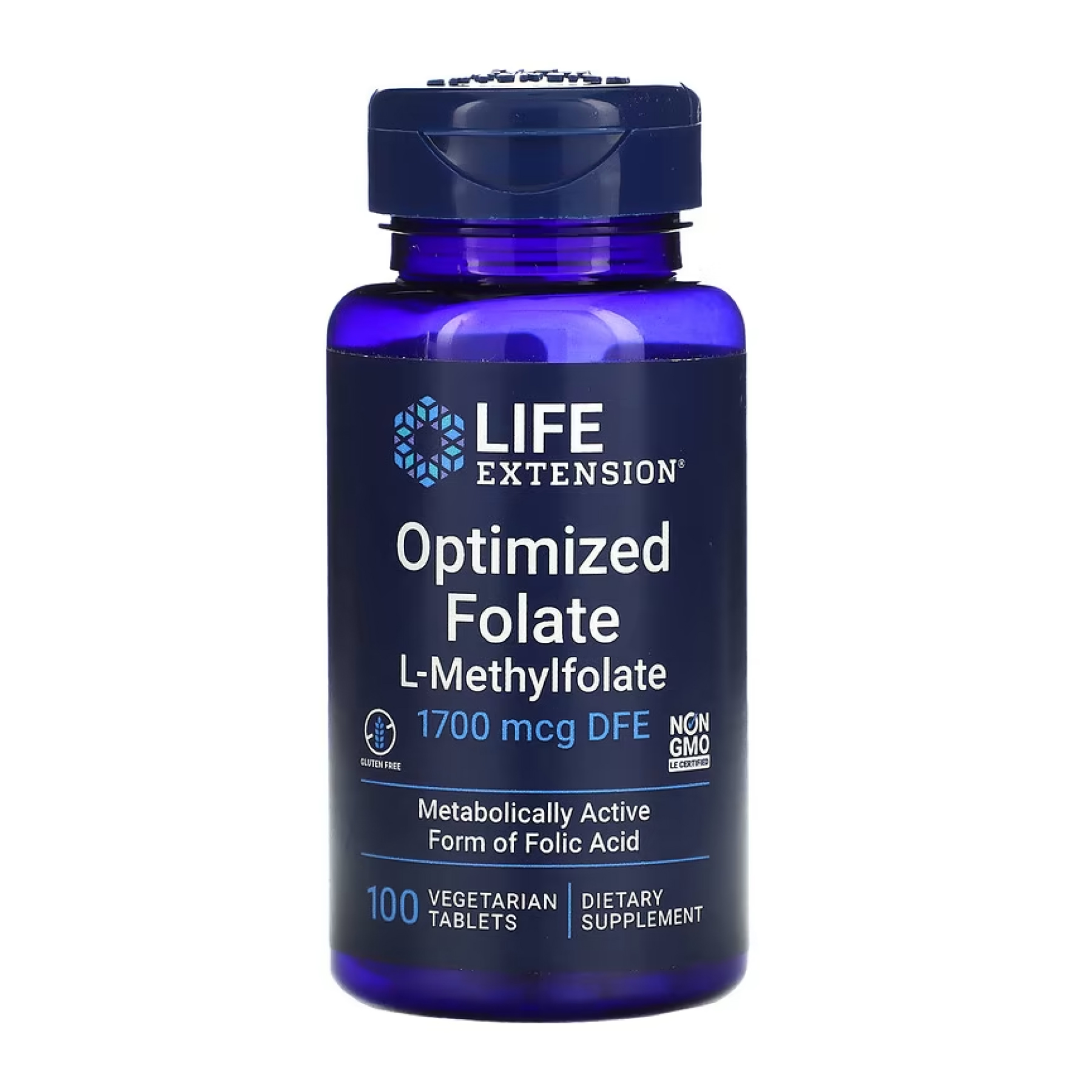 Life Extension Optimized Folate 1700 mcg DFE - 100 tabs 2023-10-5132