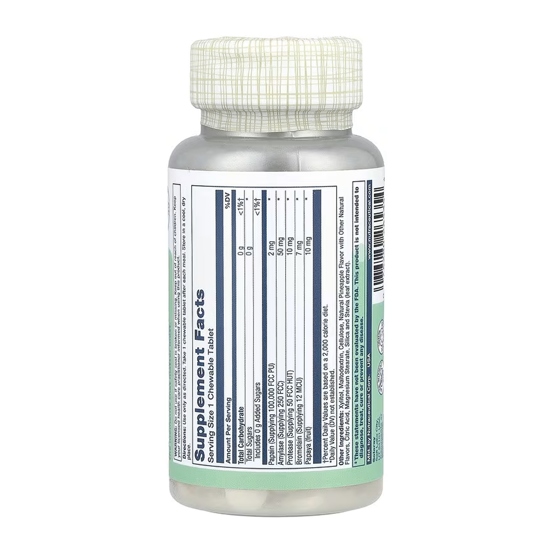 Solaray Papaya Enzyme - 90 chewables 2023-10-5846