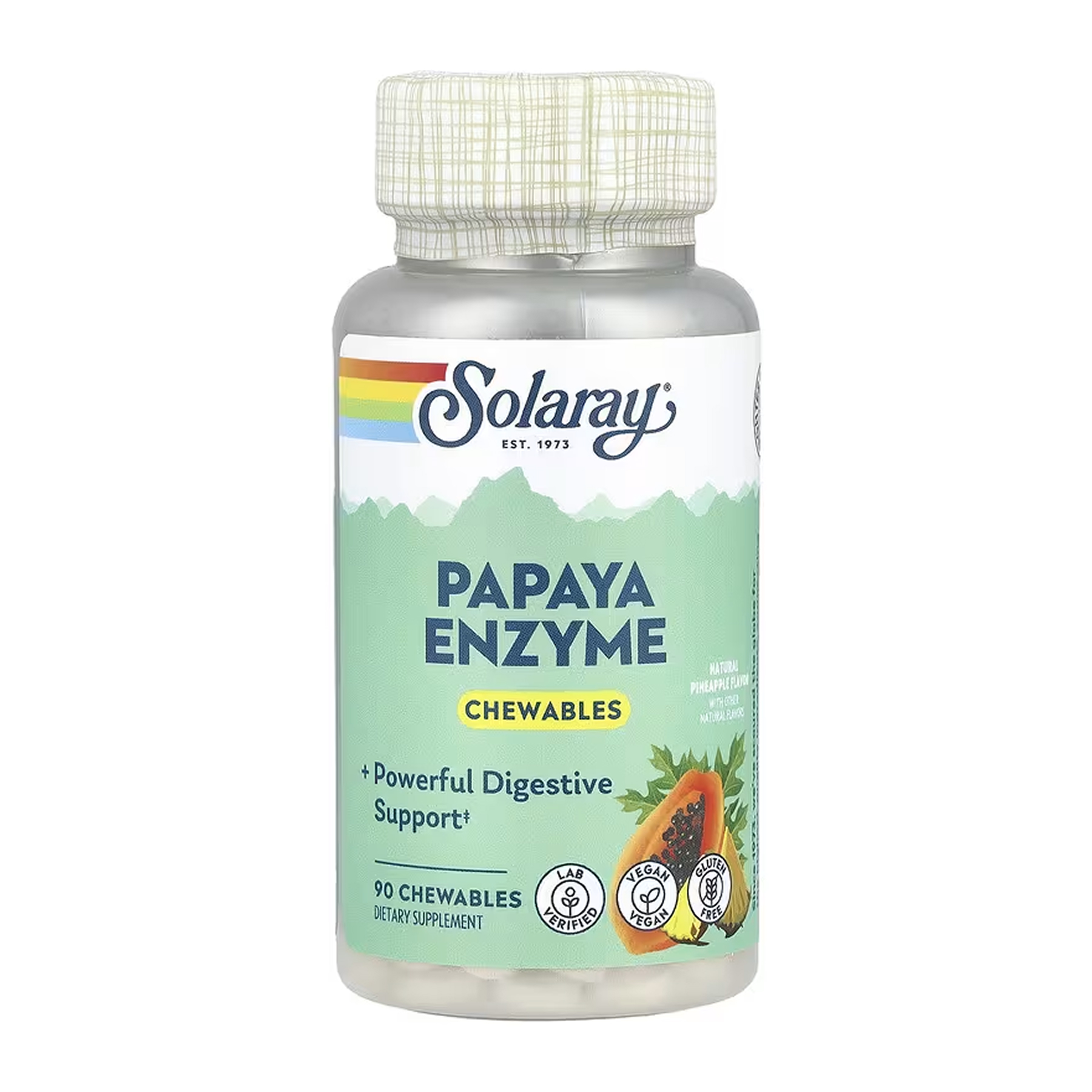 Solaray Papaya Enzyme - 90 chewables 2023-10-5846