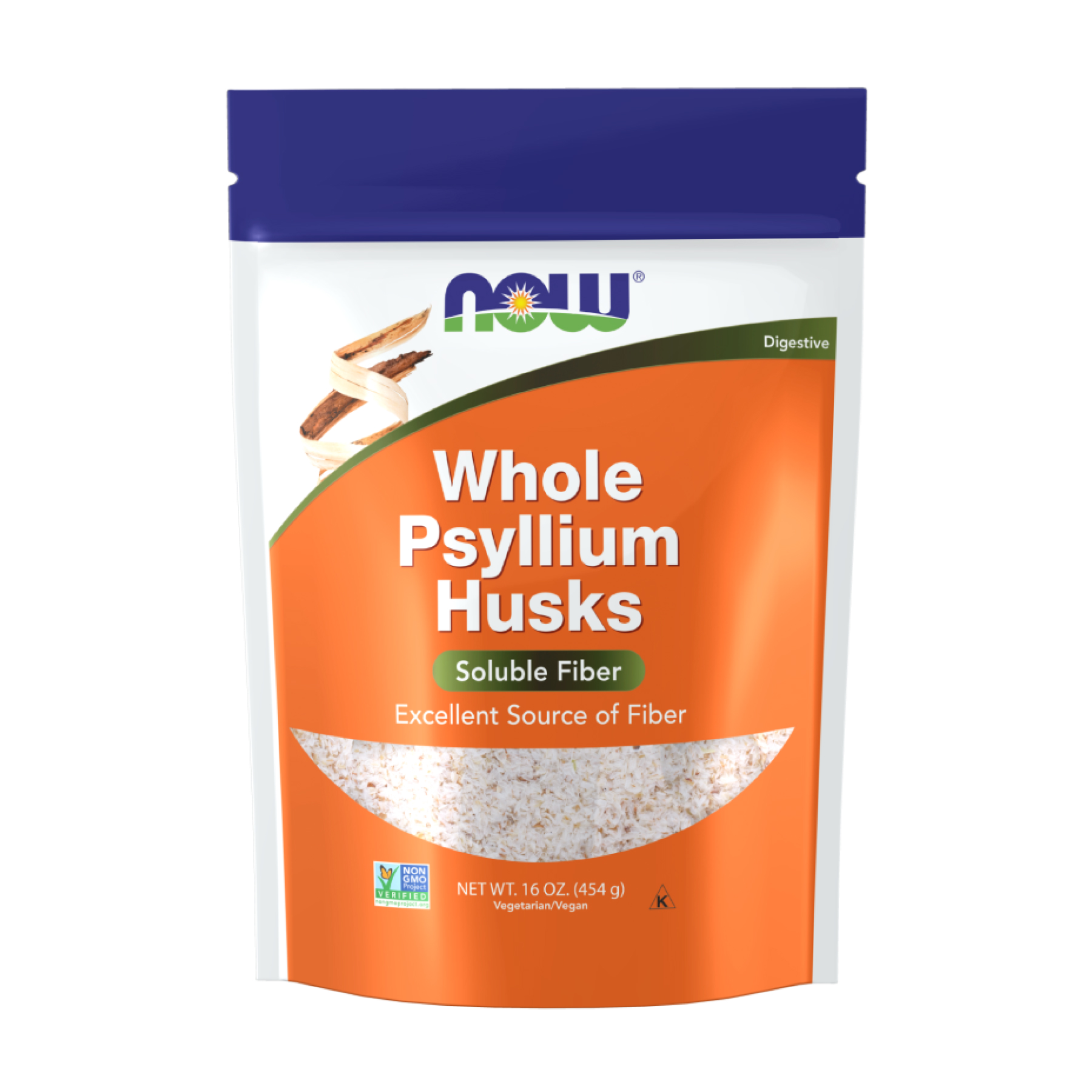 Now Foods Psyllium Husks Whole - 454g 2023-10-2497